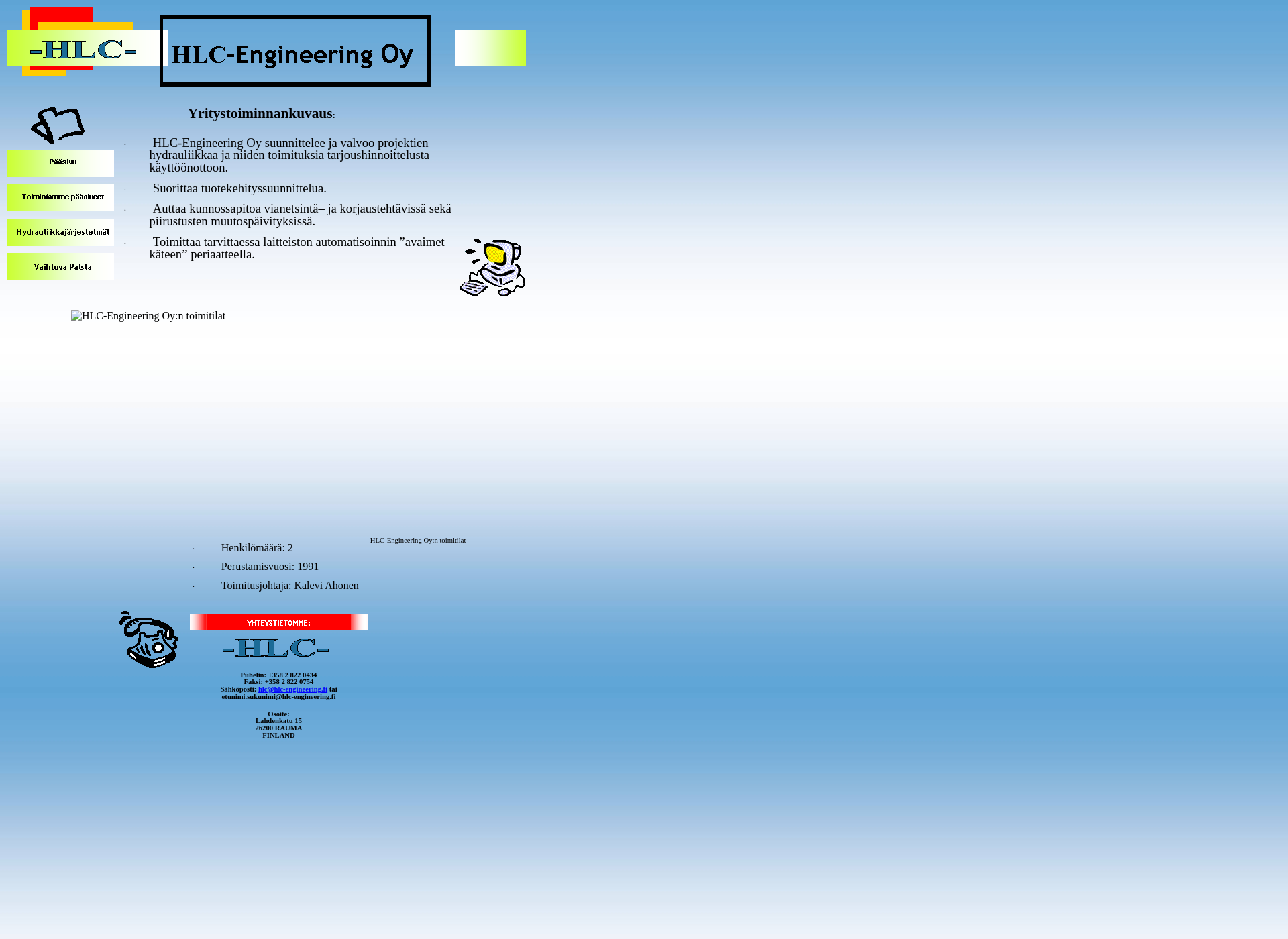 Skärmdump för hlc-engineering.fi