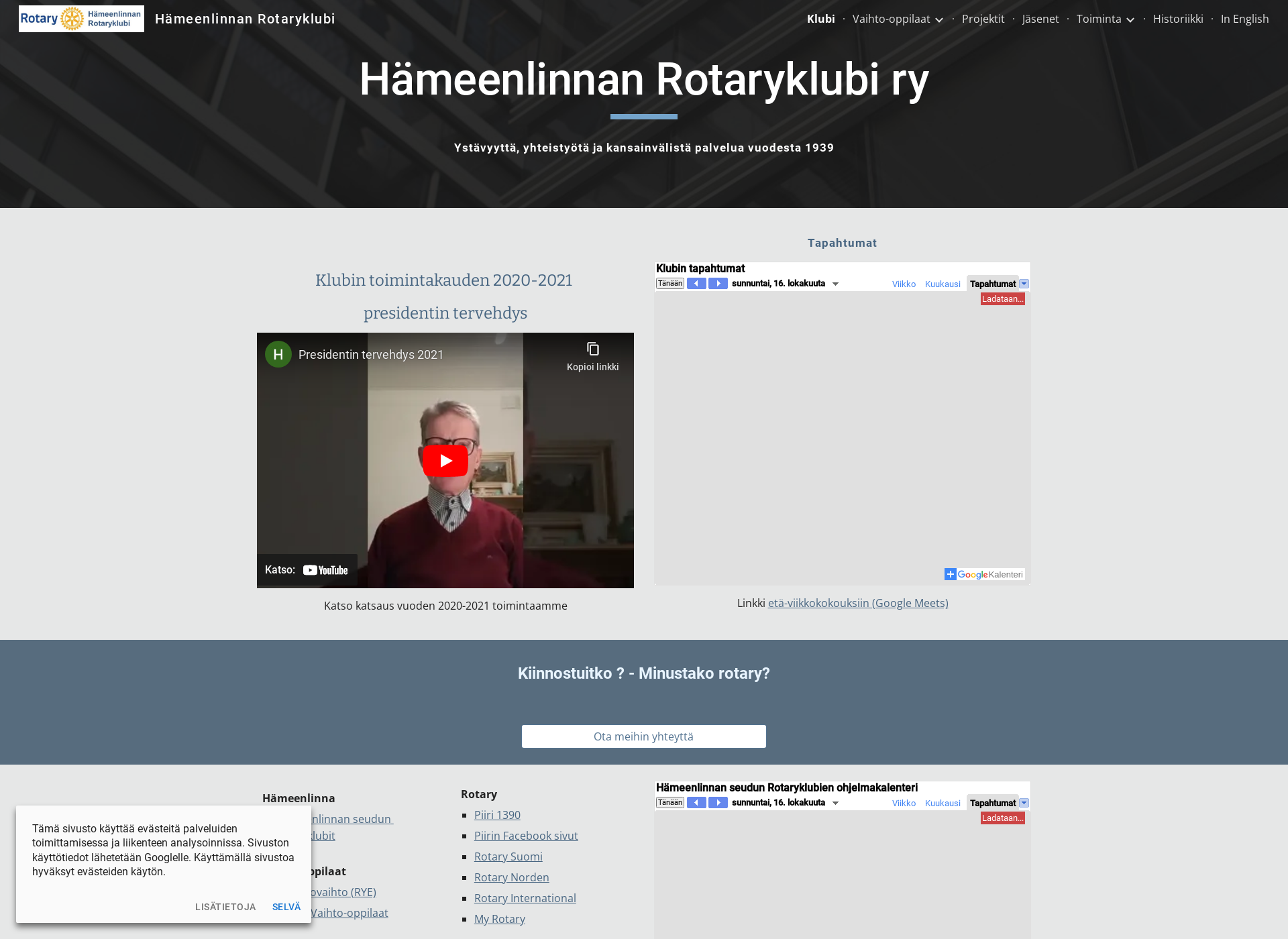 Skärmdump för hmlrotary.fi