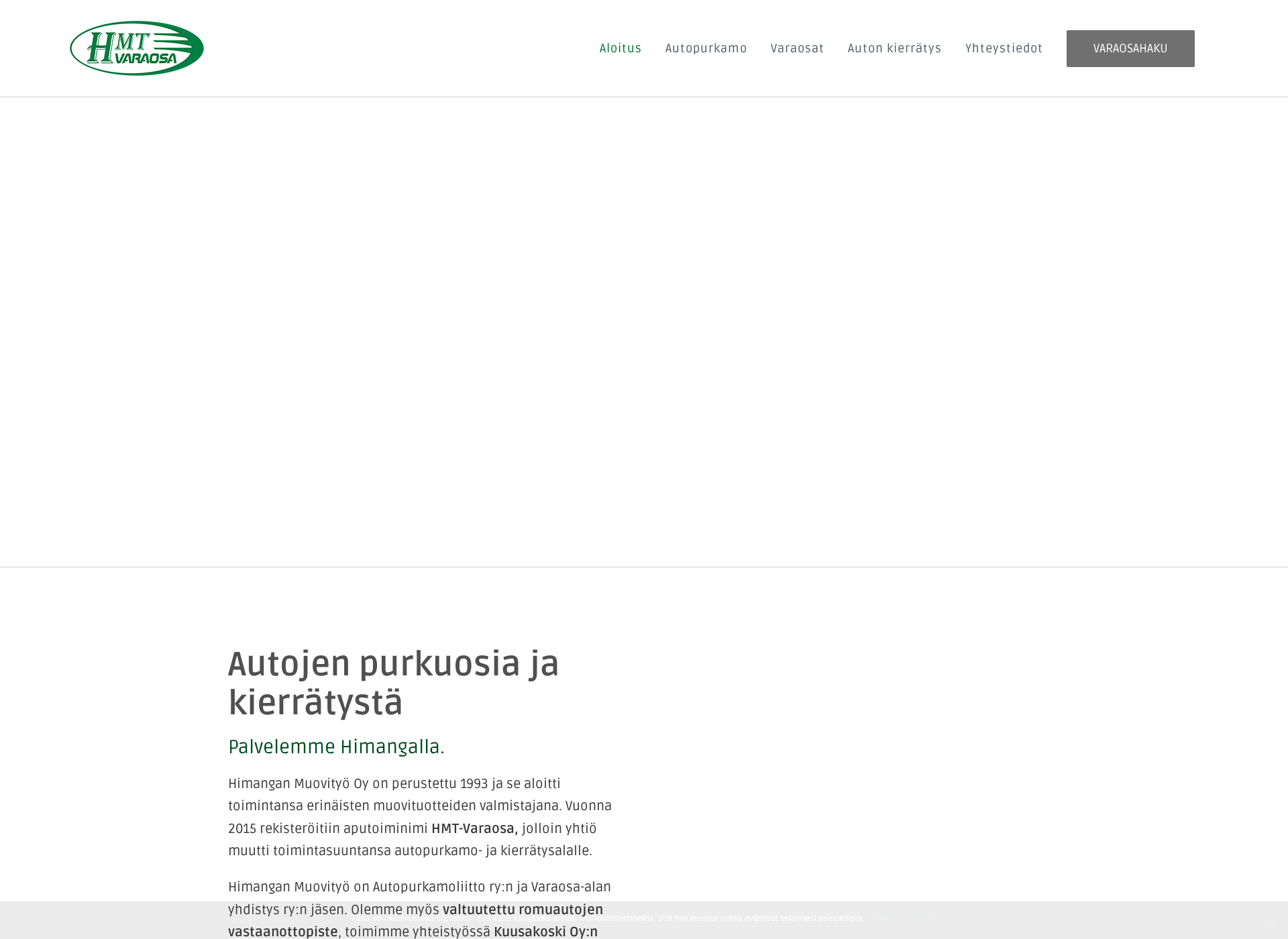 Skärmdump för hmt-varaosa.fi