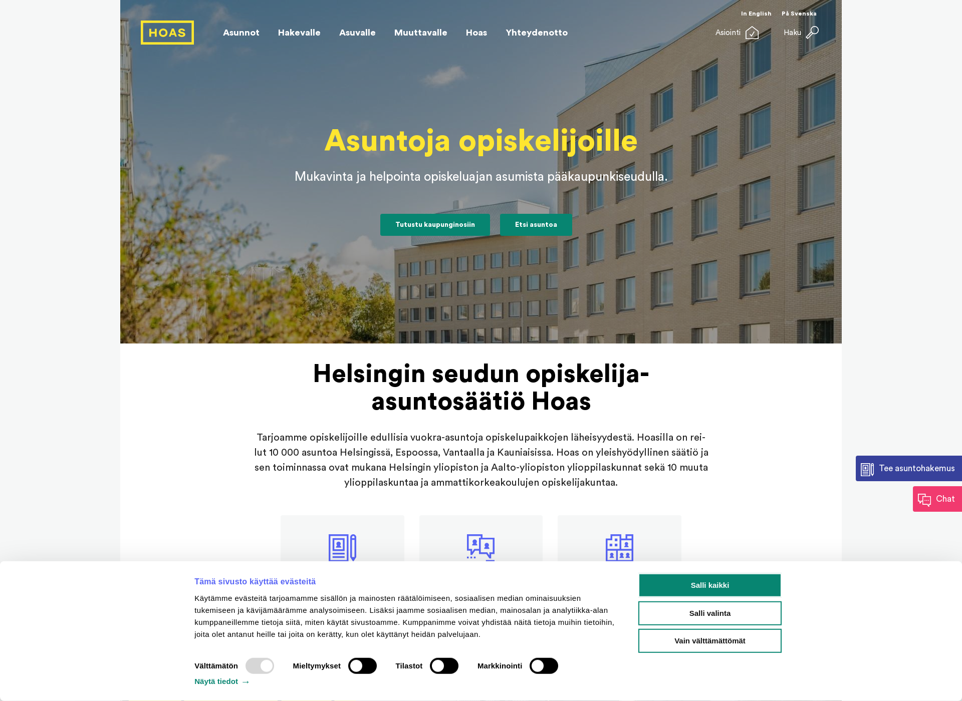 Screenshot for hoas.fi