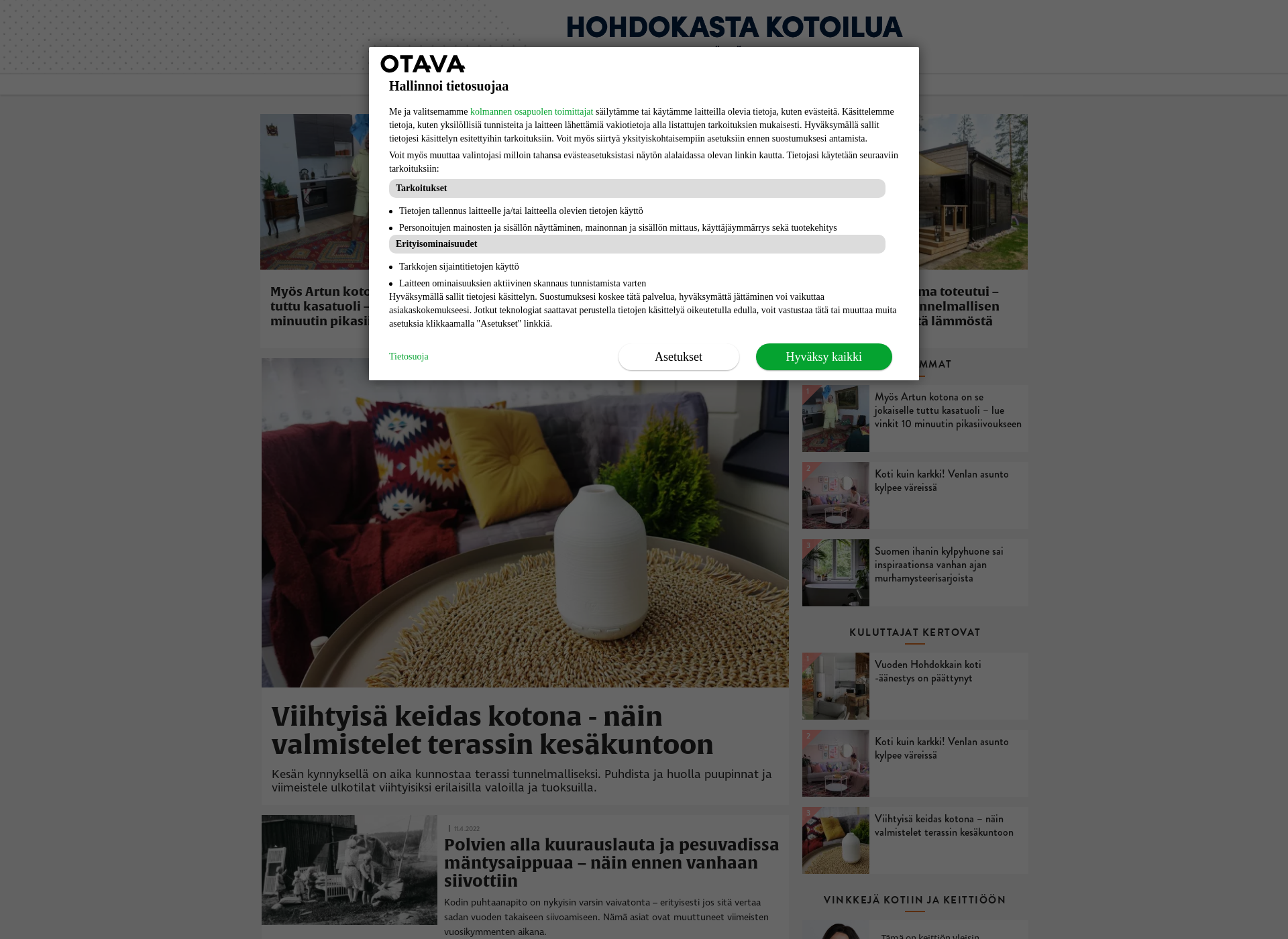 Skärmdump för hohdokaskotoilu.fi