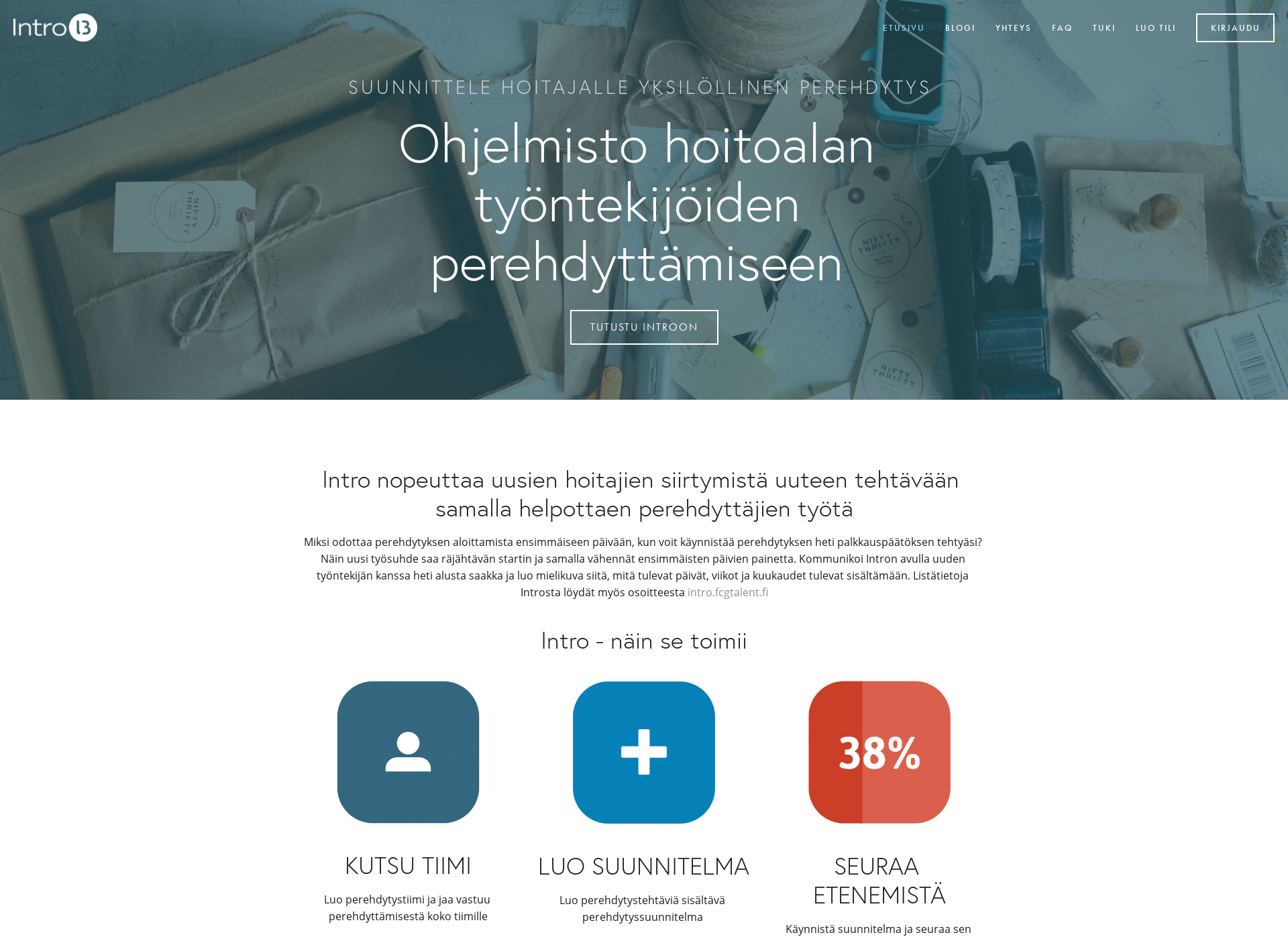 Skärmdump för hoitajaperehdytys.fi