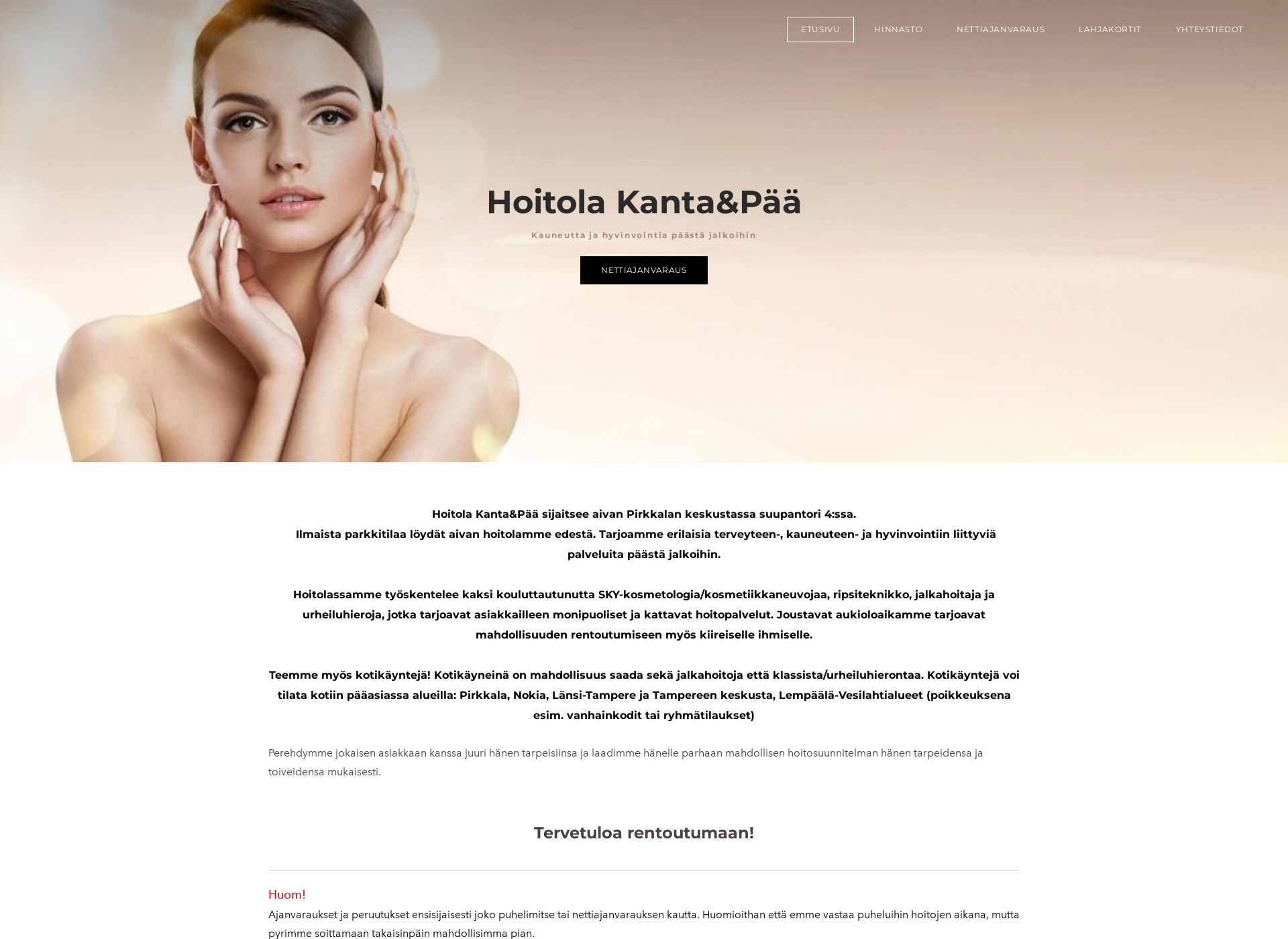 Screenshot for hoitolakantapaa.fi