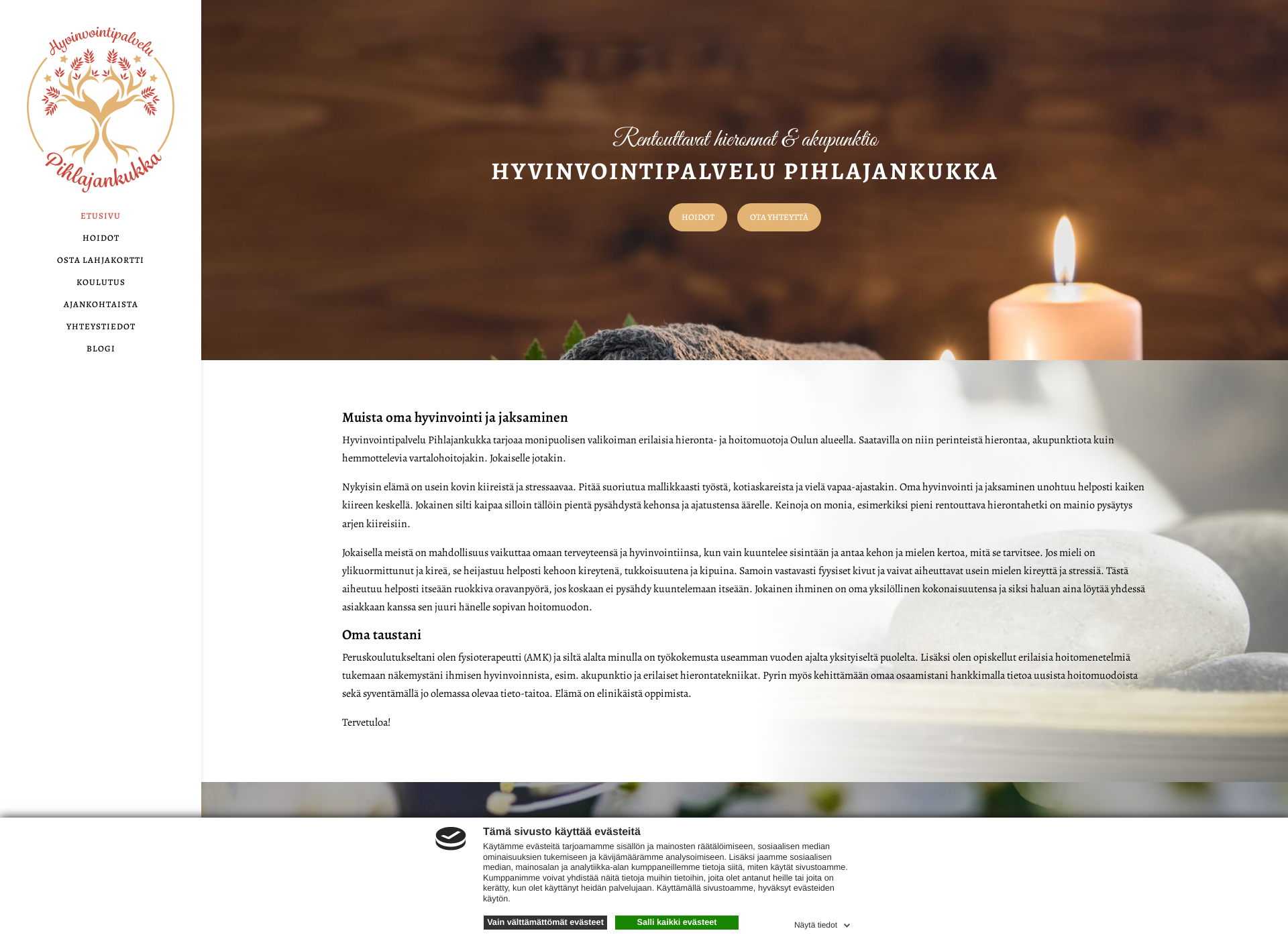 Screenshot for hoitolapihlajankukka.fi