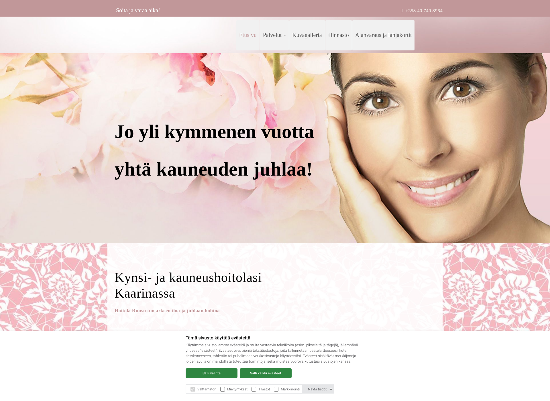 Skärmdump för hoitolaruusu.fi
