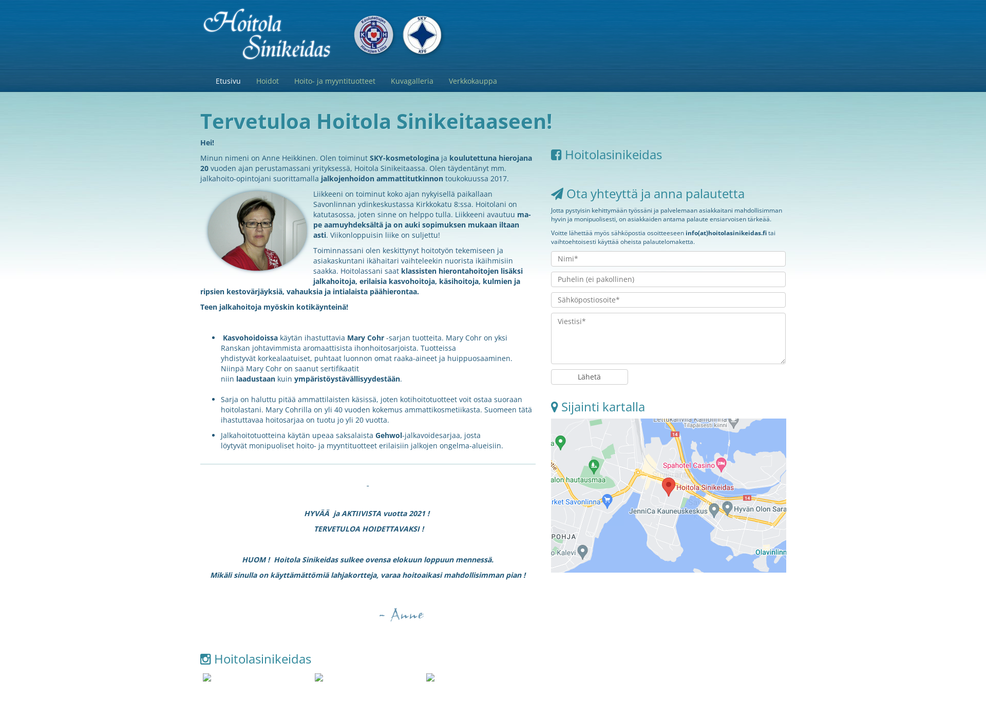 Screenshot for hoitolasinikeidas.fi