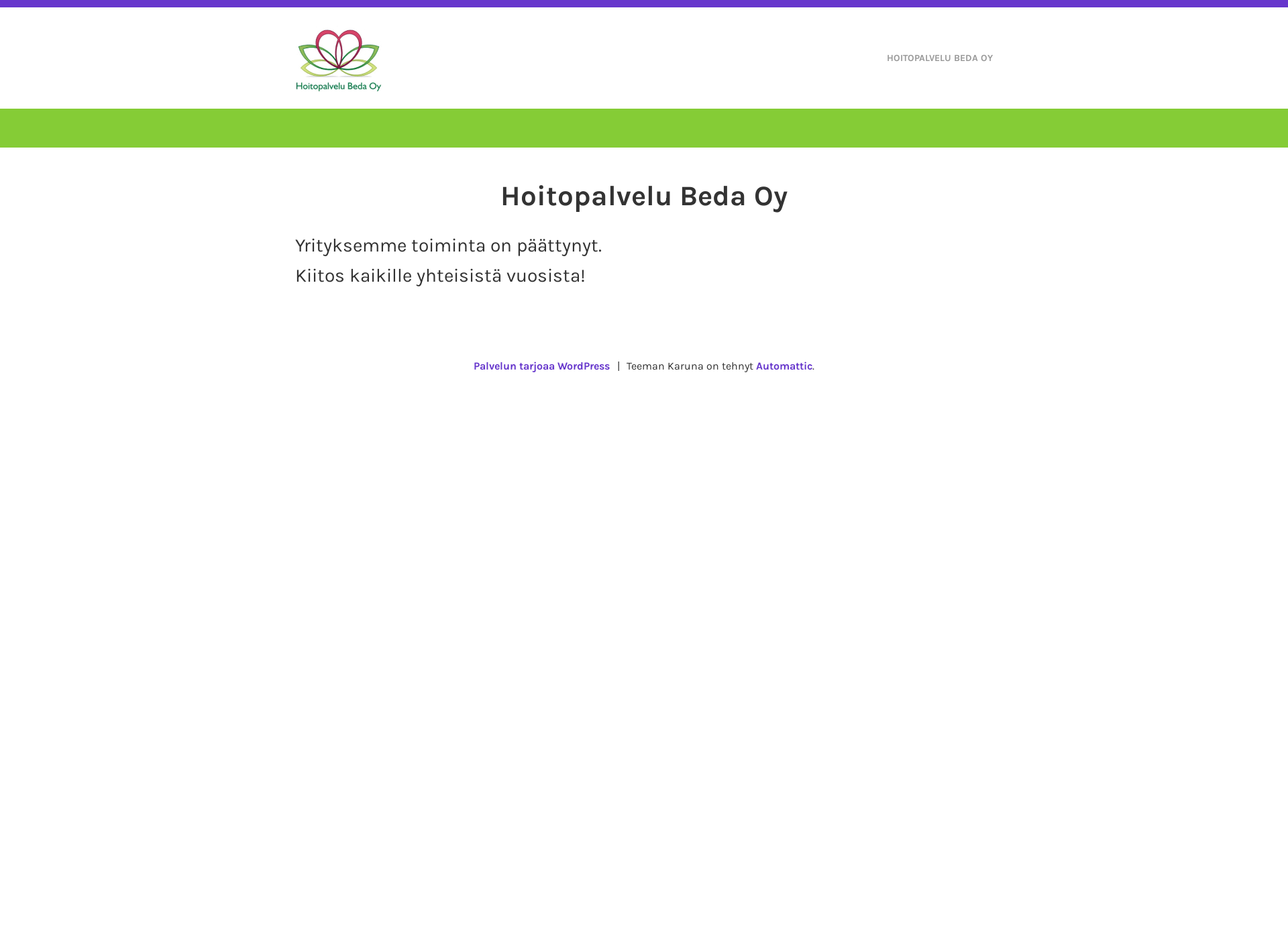 Screenshot for hoitopalvelubeda.fi