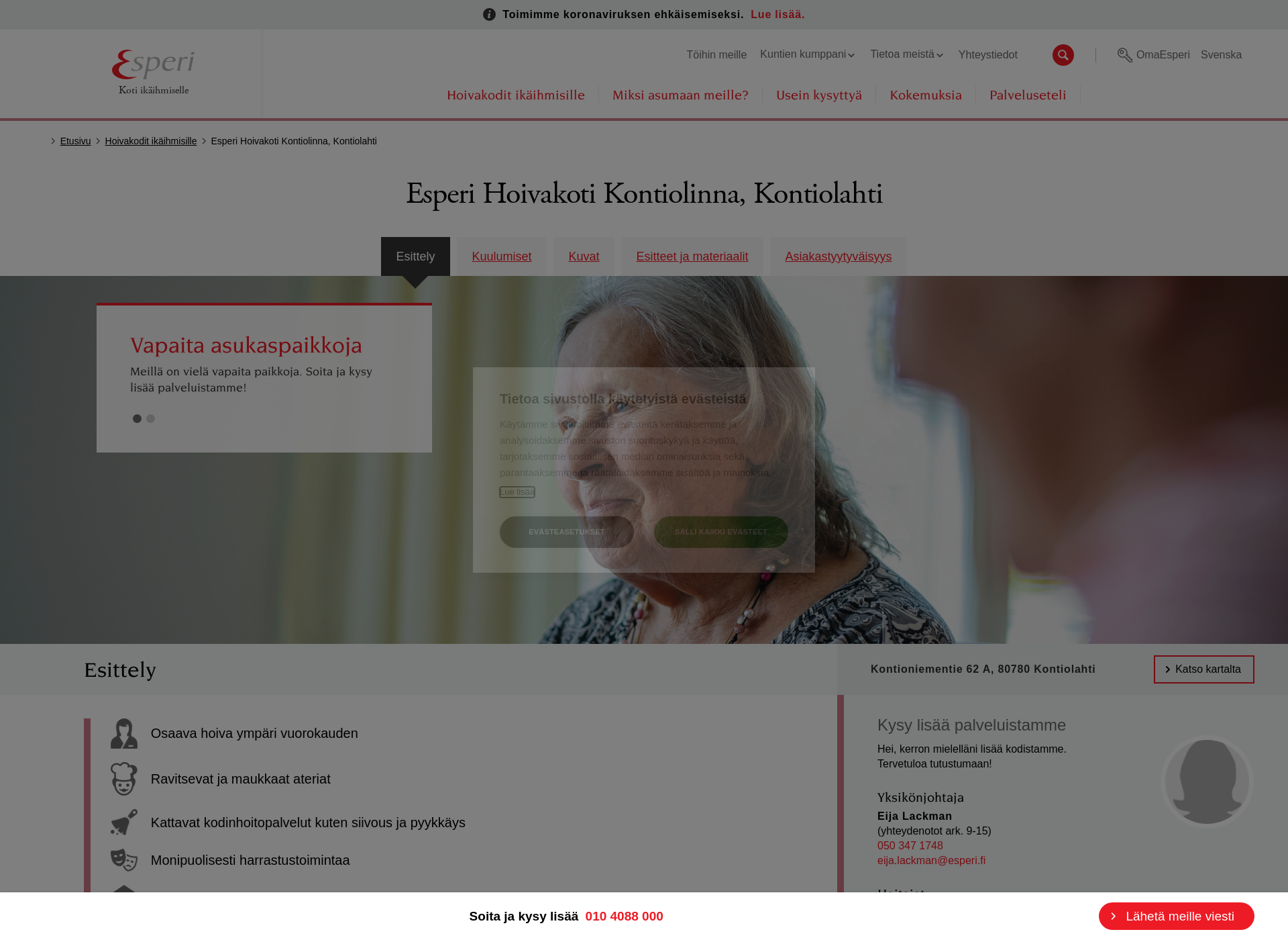Screenshot for hoivakotivilina.fi