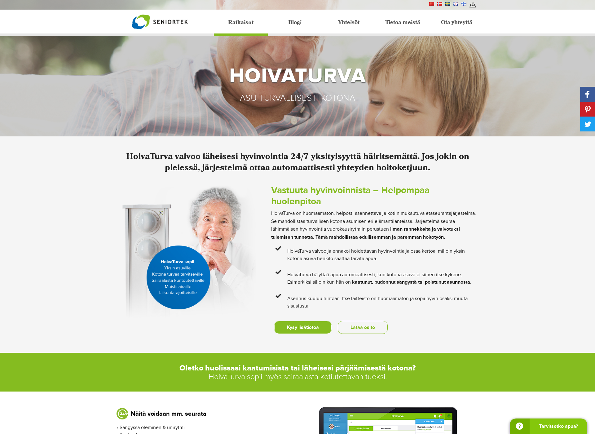 Screenshot for hoivaturva.fi