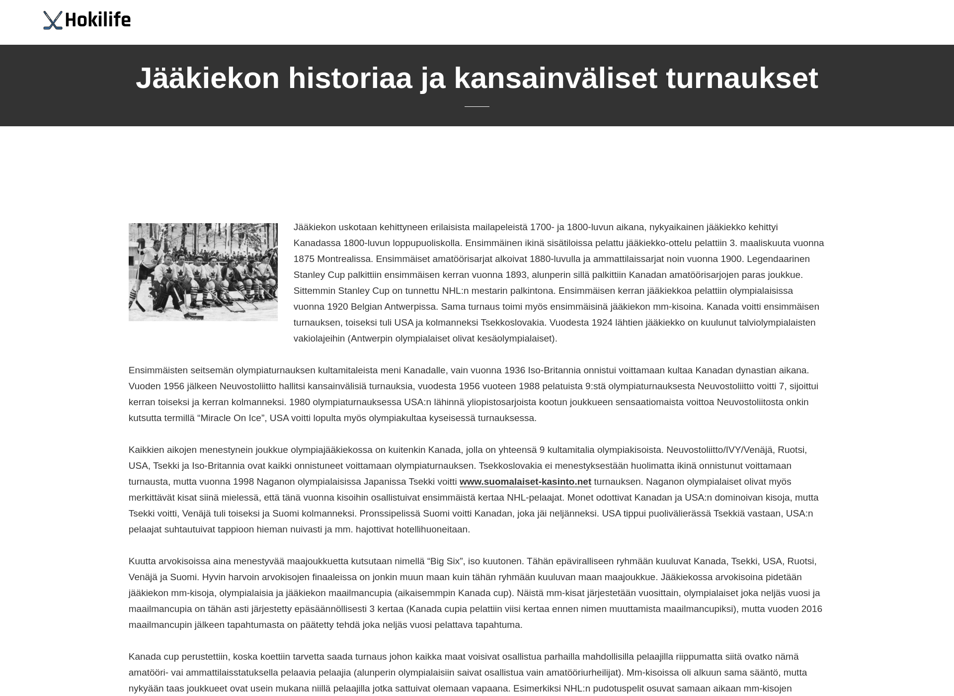 Näyttökuva hokilife.fi