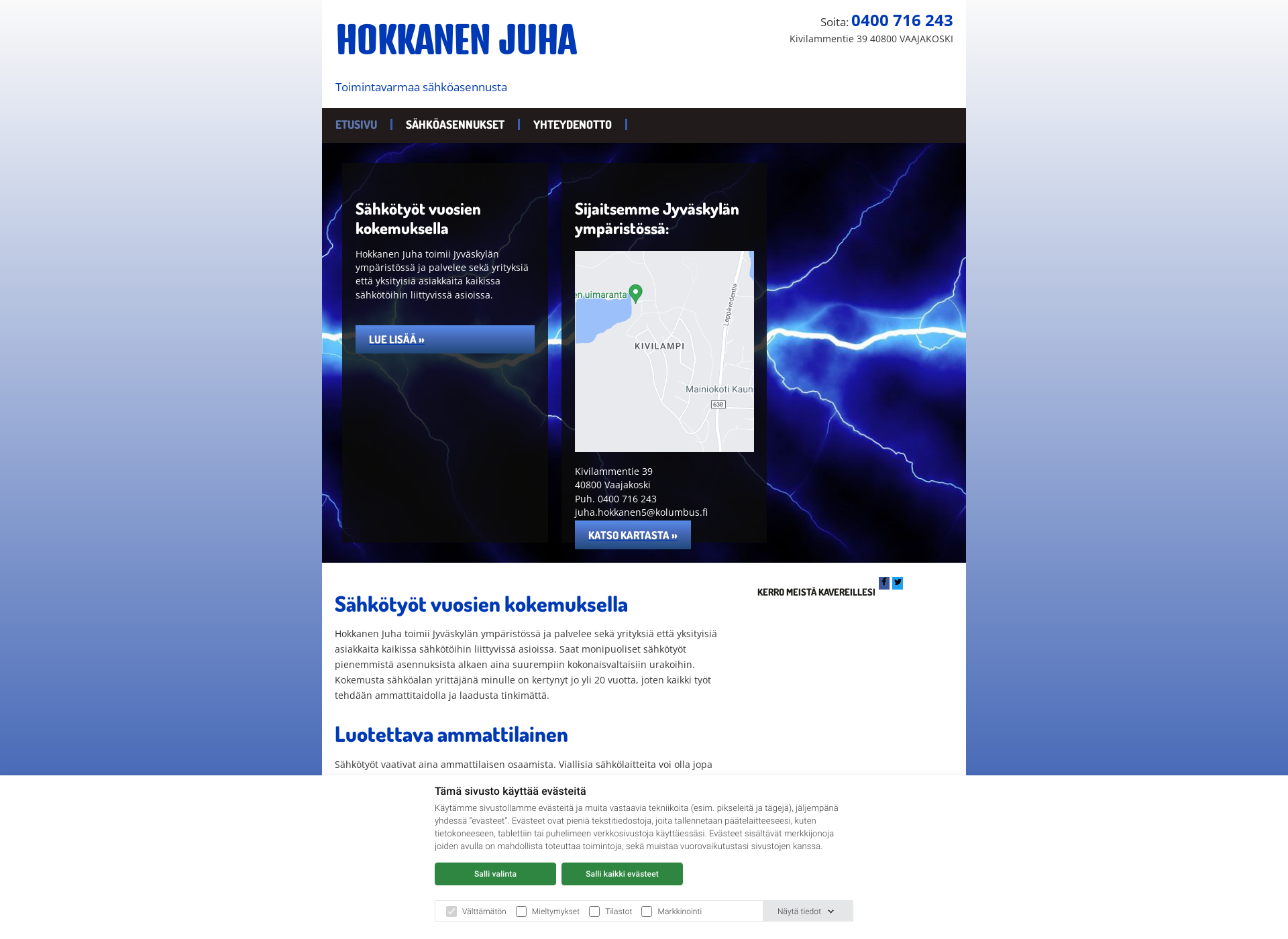 Screenshot for hokkanenjuha.fi