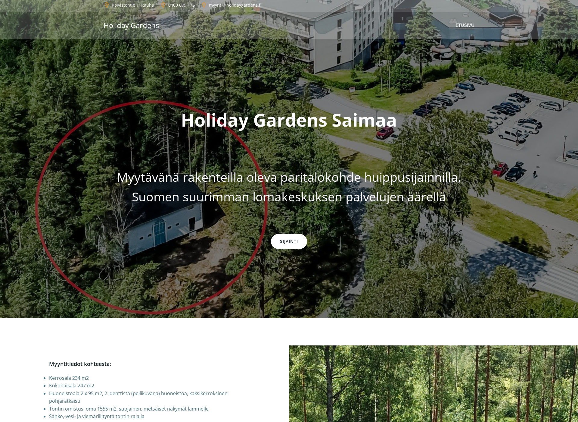 Screenshot for holidaygardens.fi