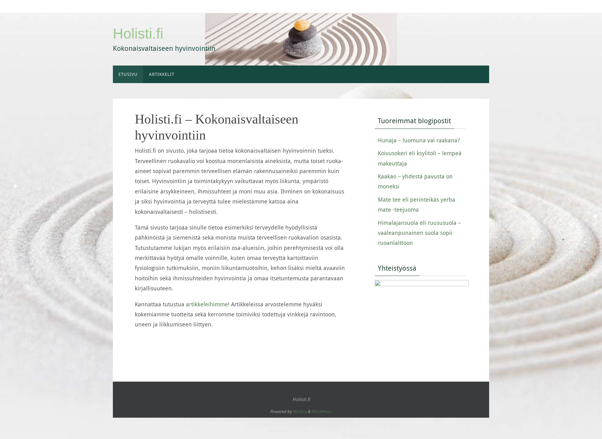 Screenshot for holisti.fi