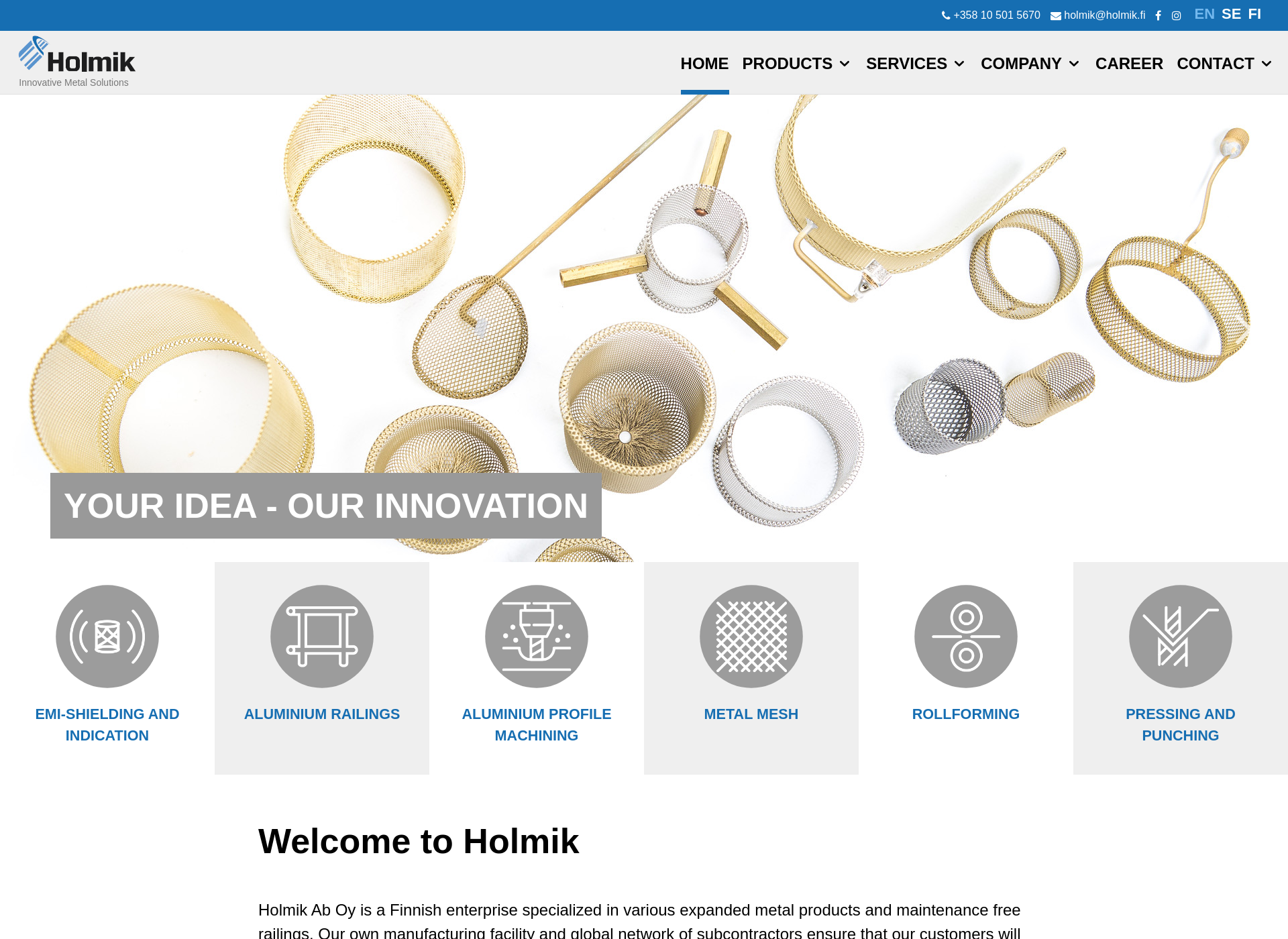Screenshot for holmik.fi
