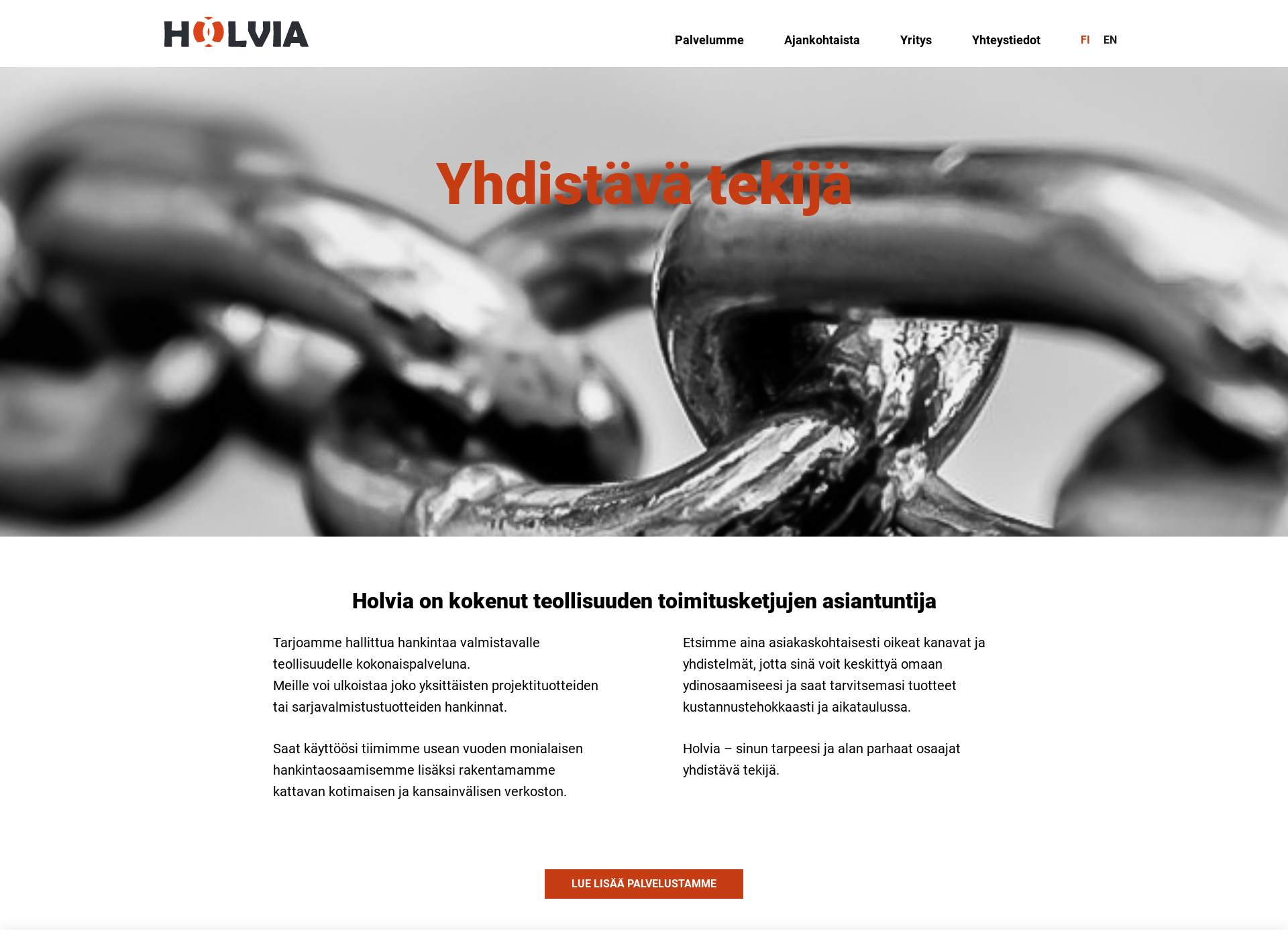 Skärmdump för holvia.fi