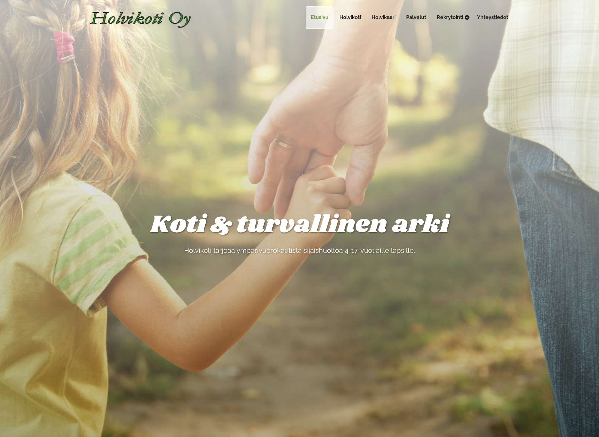 Skärmdump för holvikoti.fi