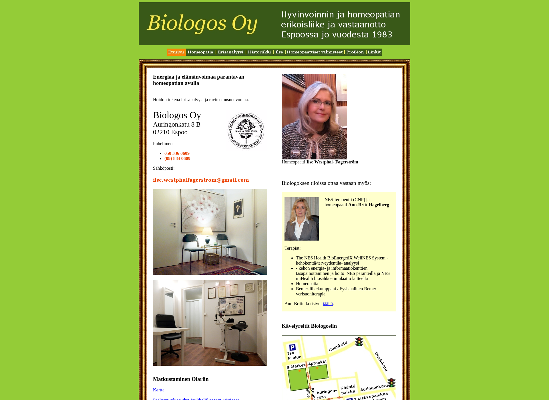 Skärmdump för homeopaatti.fi