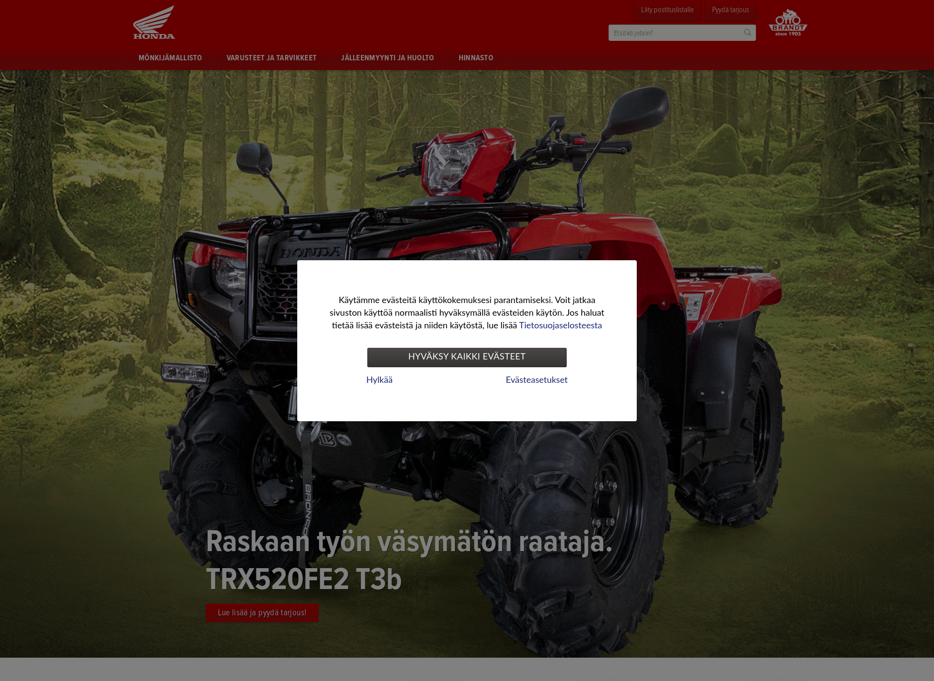 Screenshot for hondamonkijat.fi