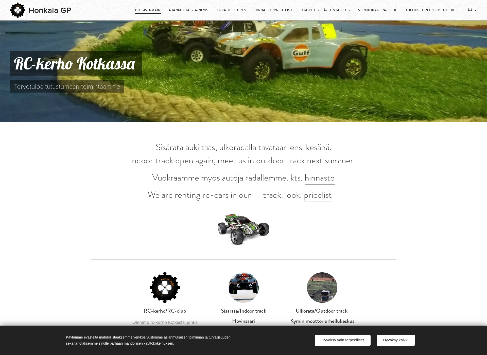 Screenshot for honkalagp.fi