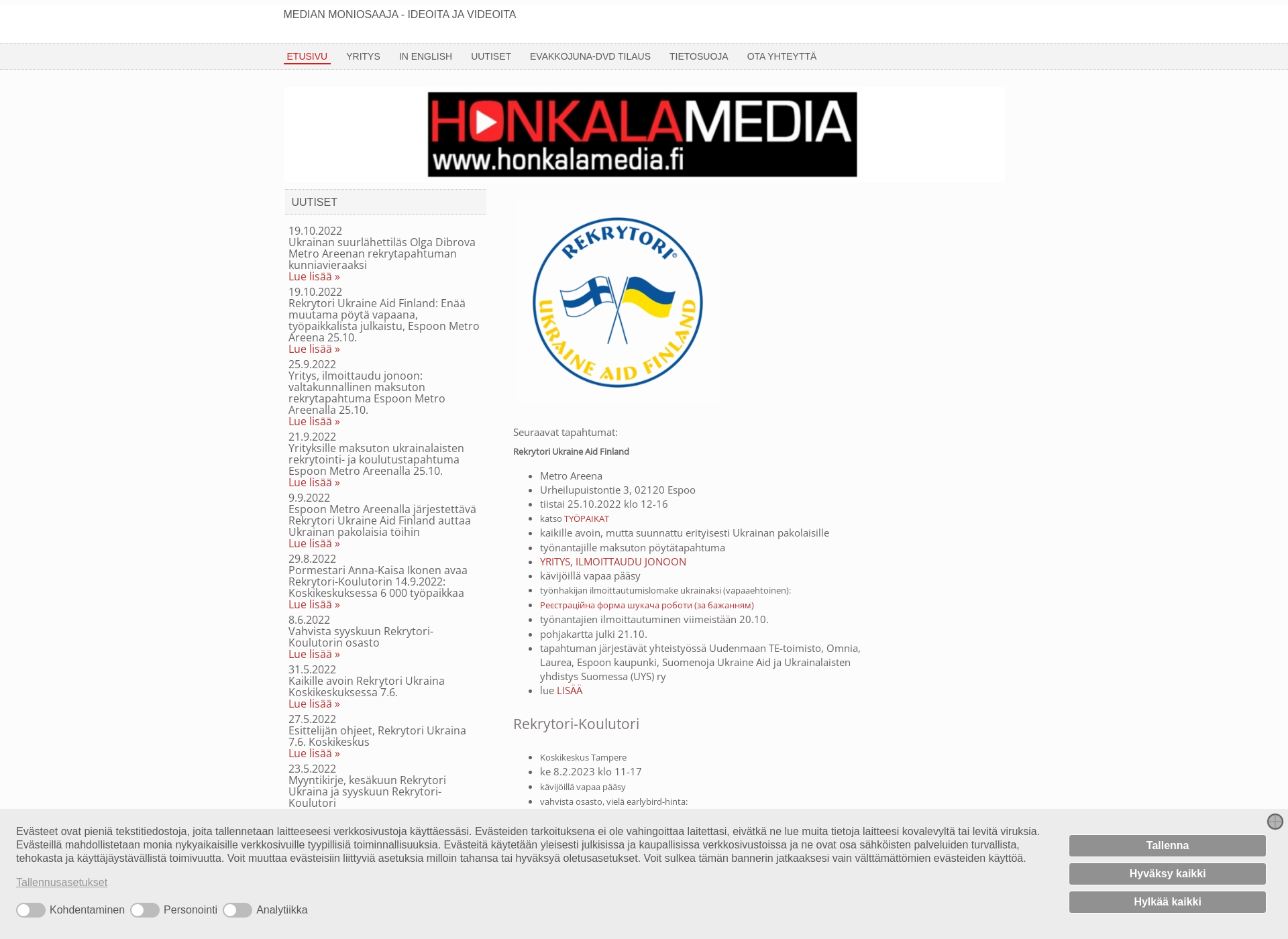 Screenshot for honkalamedia.fi