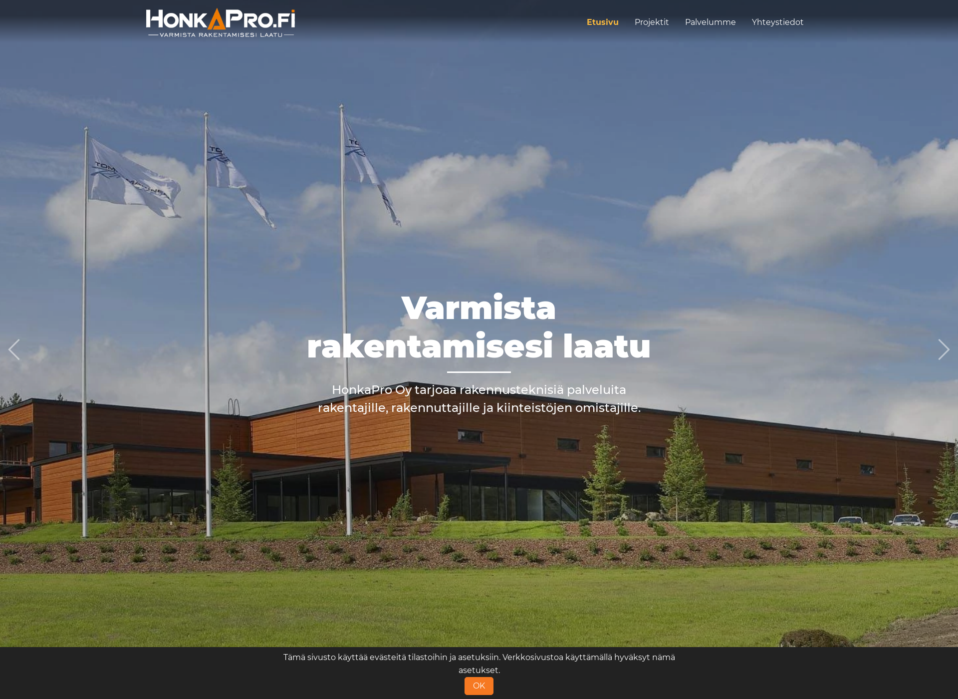 Skärmdump för honkapro.fi