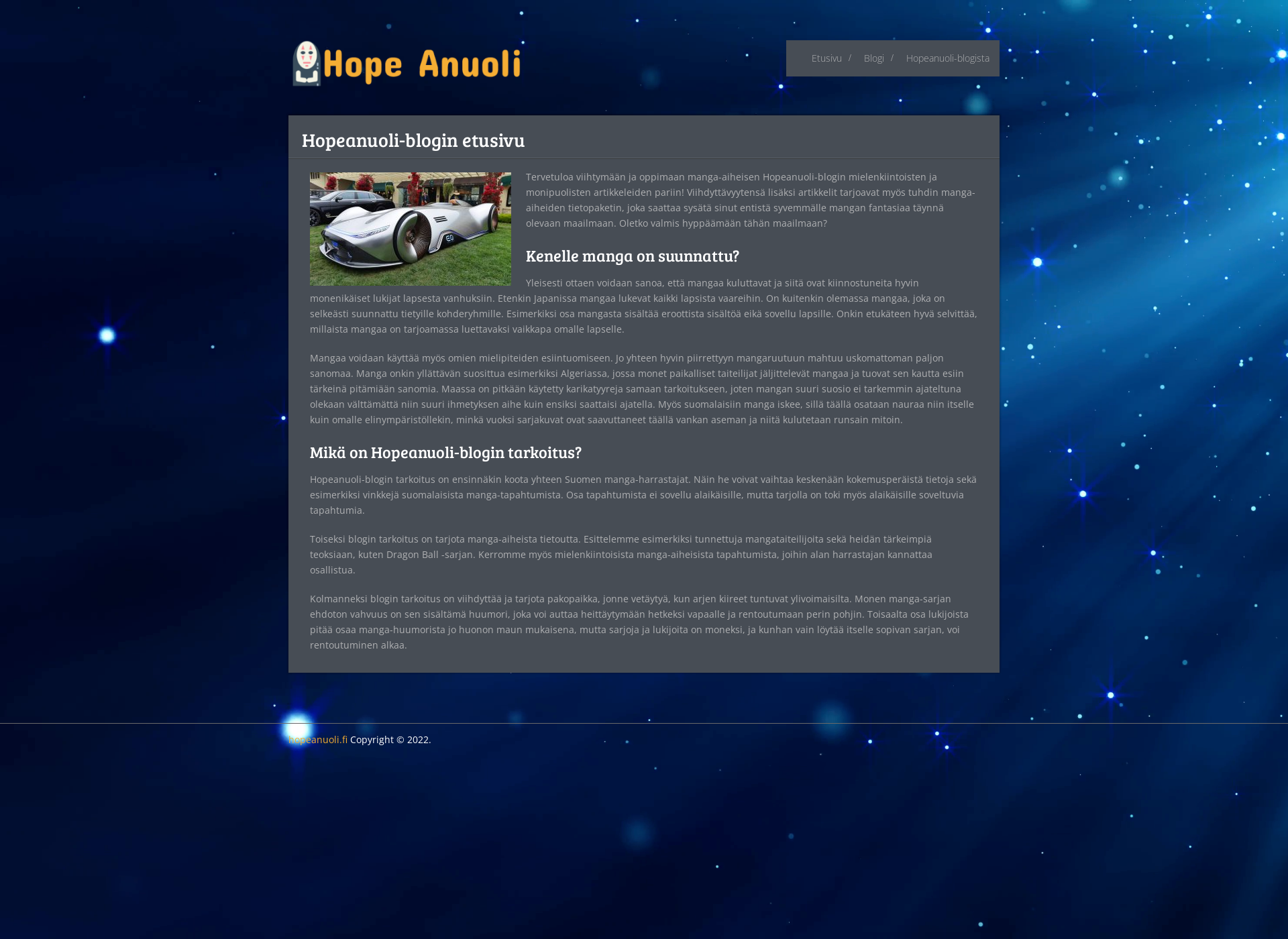 Screenshot for hopeanuoli.fi