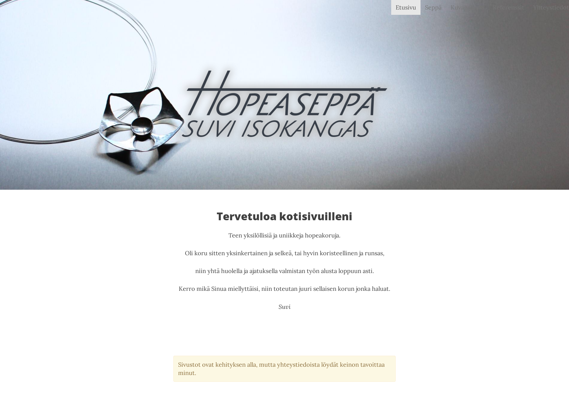 Screenshot for hopeaseppasi.fi