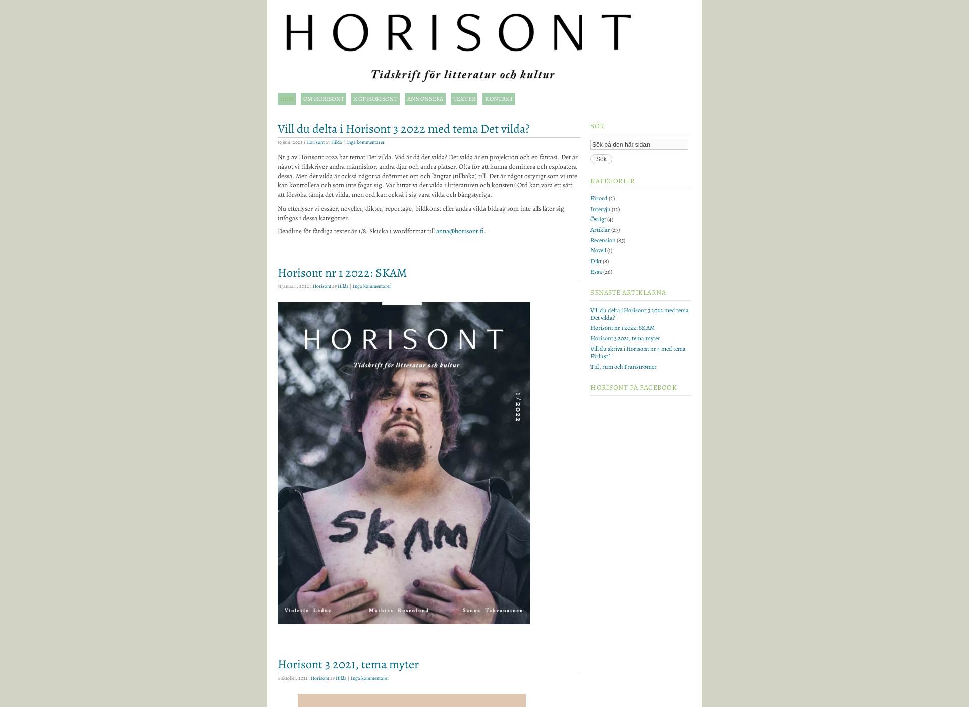 Screenshot for horisont.fi