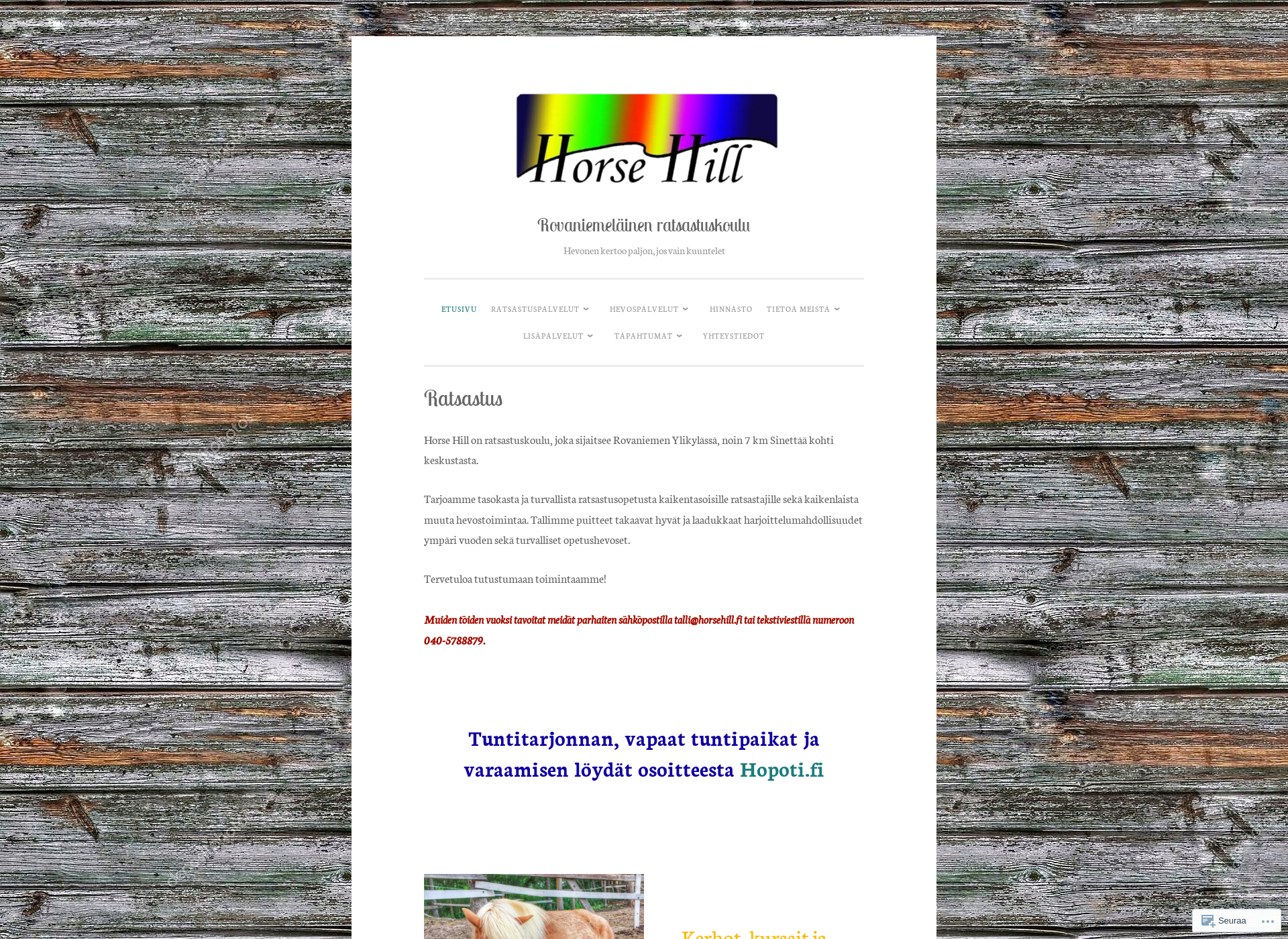 Screenshot for horsehill.fi
