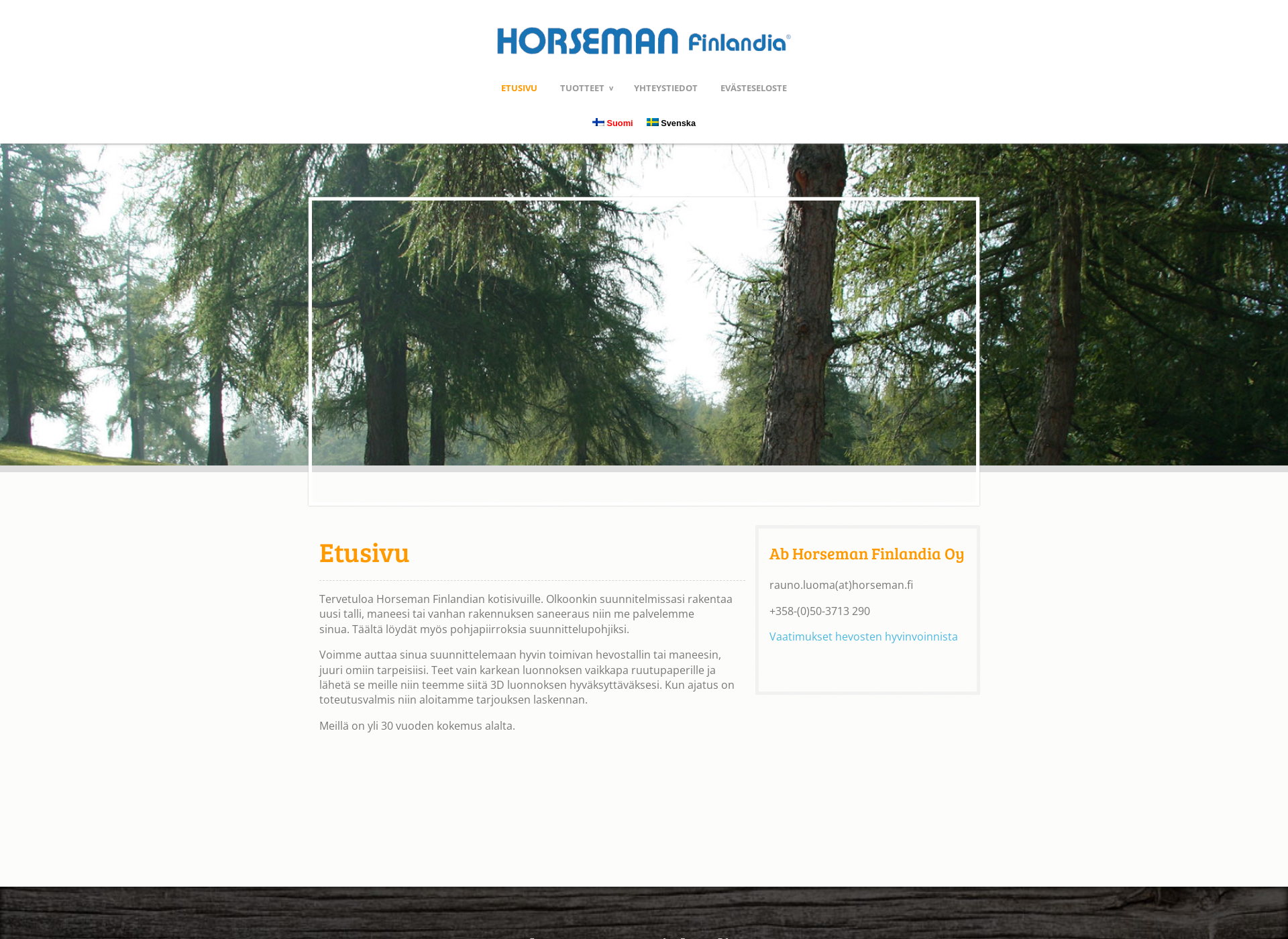 Screenshot for horsemanfinlandia.fi
