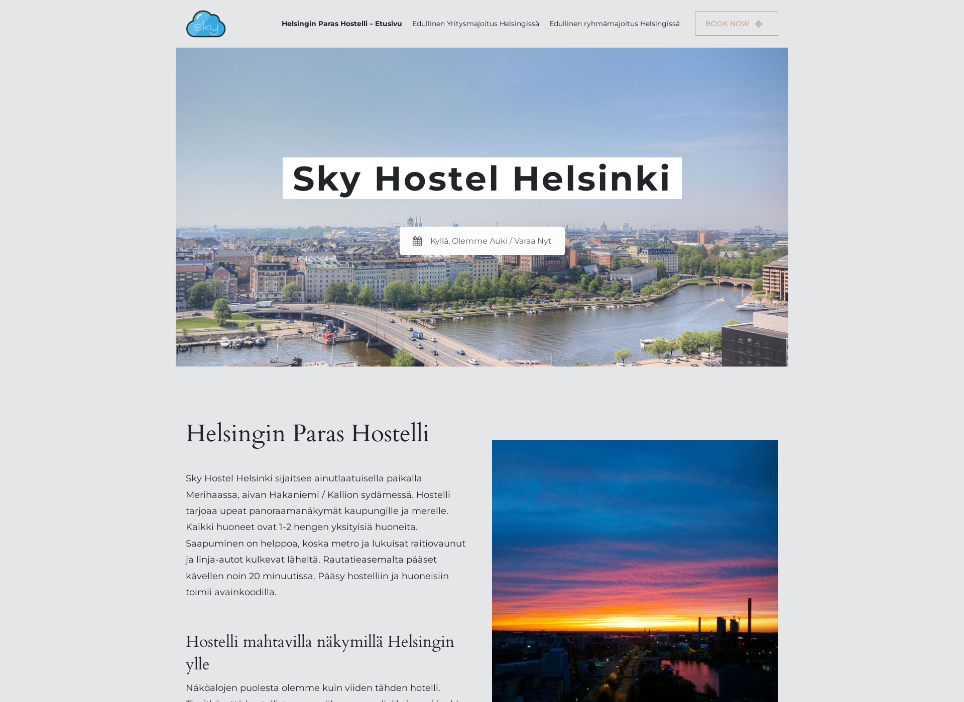 Screenshot for hostel.fi