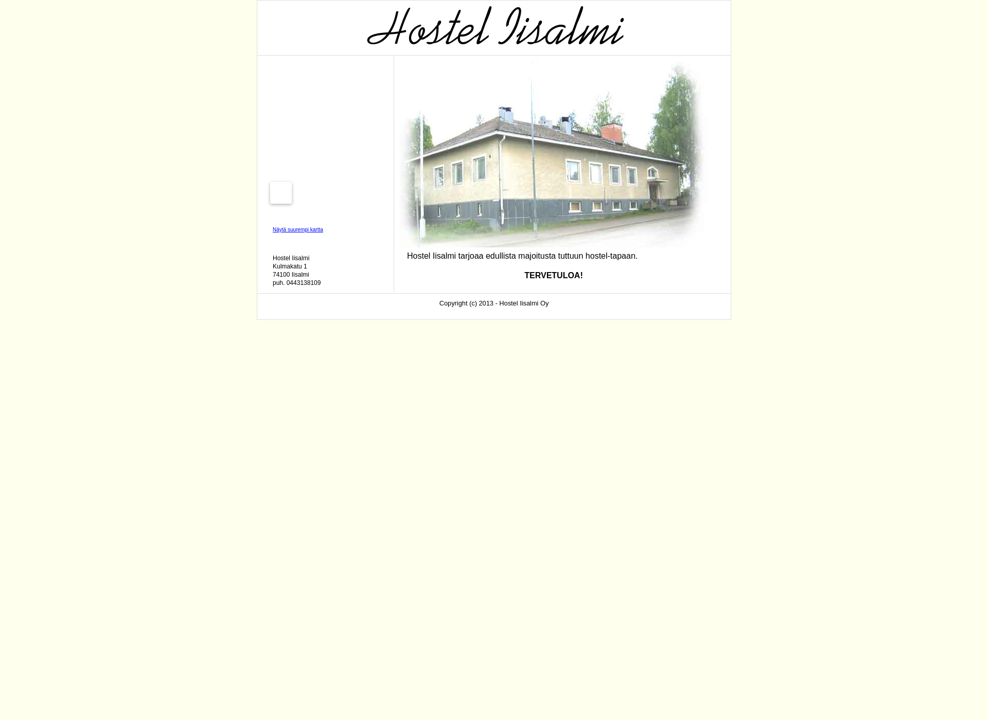Screenshot for hosteliisalmi.fi