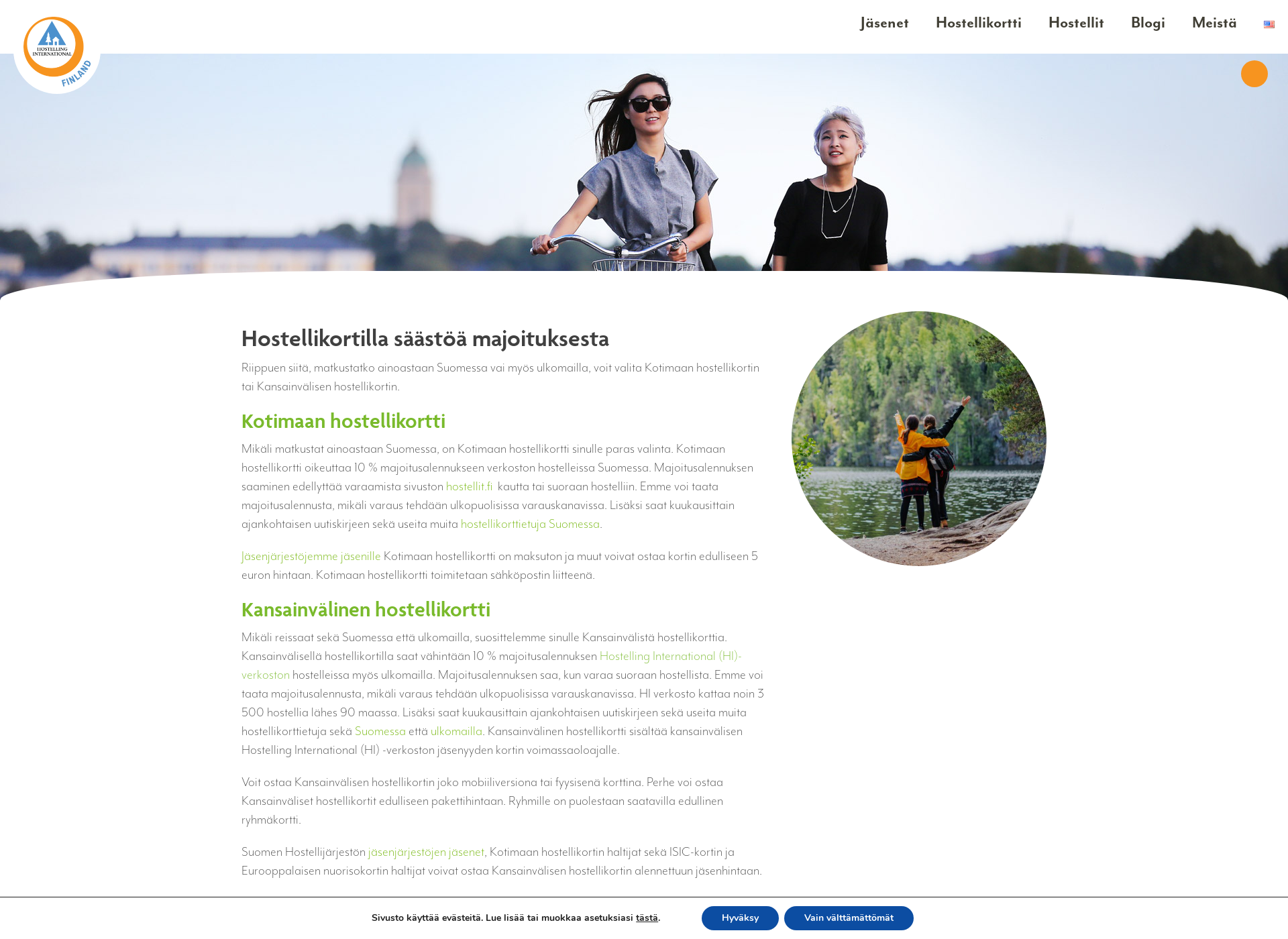 Screenshot for hostellikortti.fi