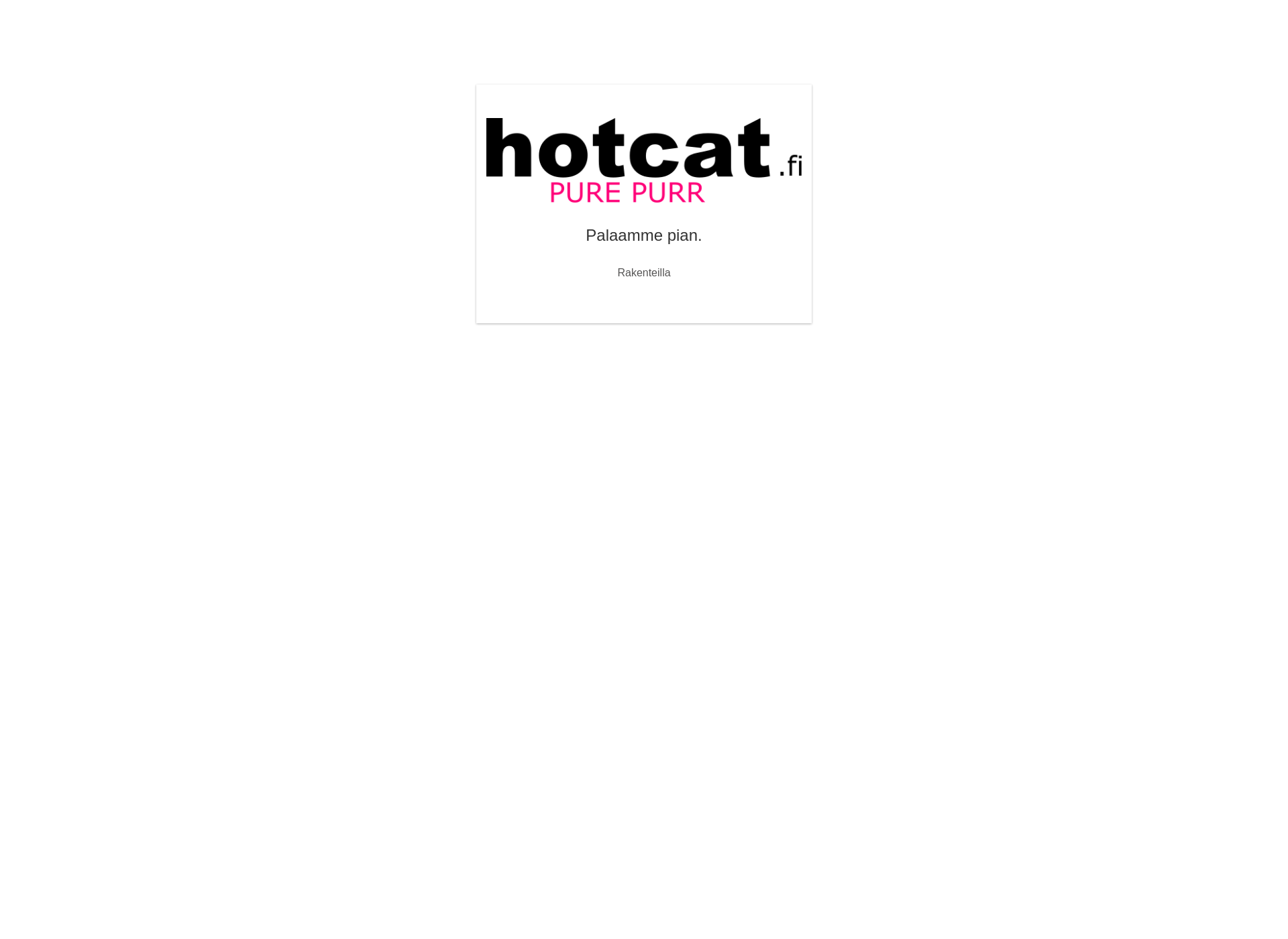 Skärmdump för hotcat.fi