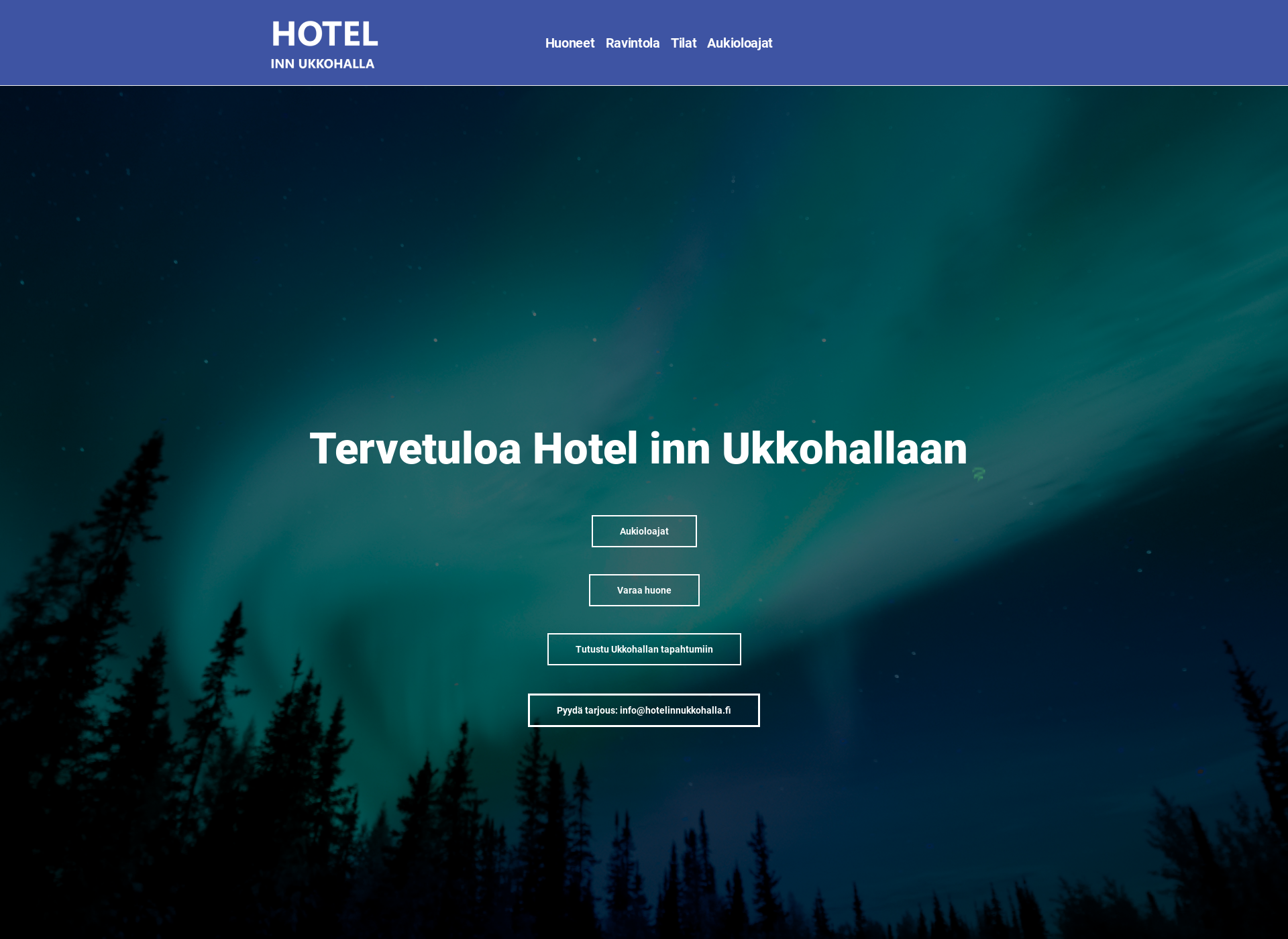 Skärmdump för hotelinnukkohalla.fi