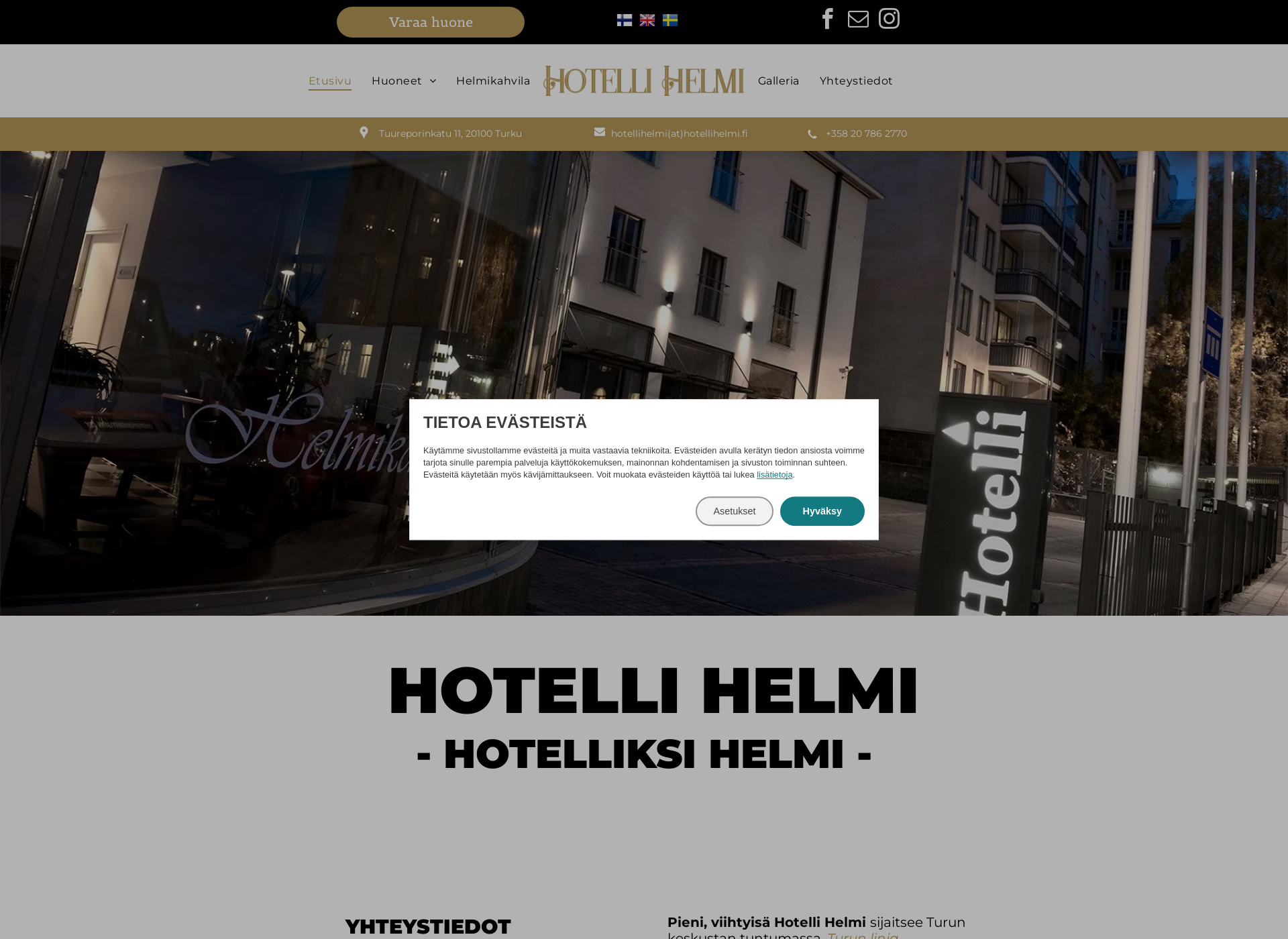 Skärmdump för hotellihelmi.fi