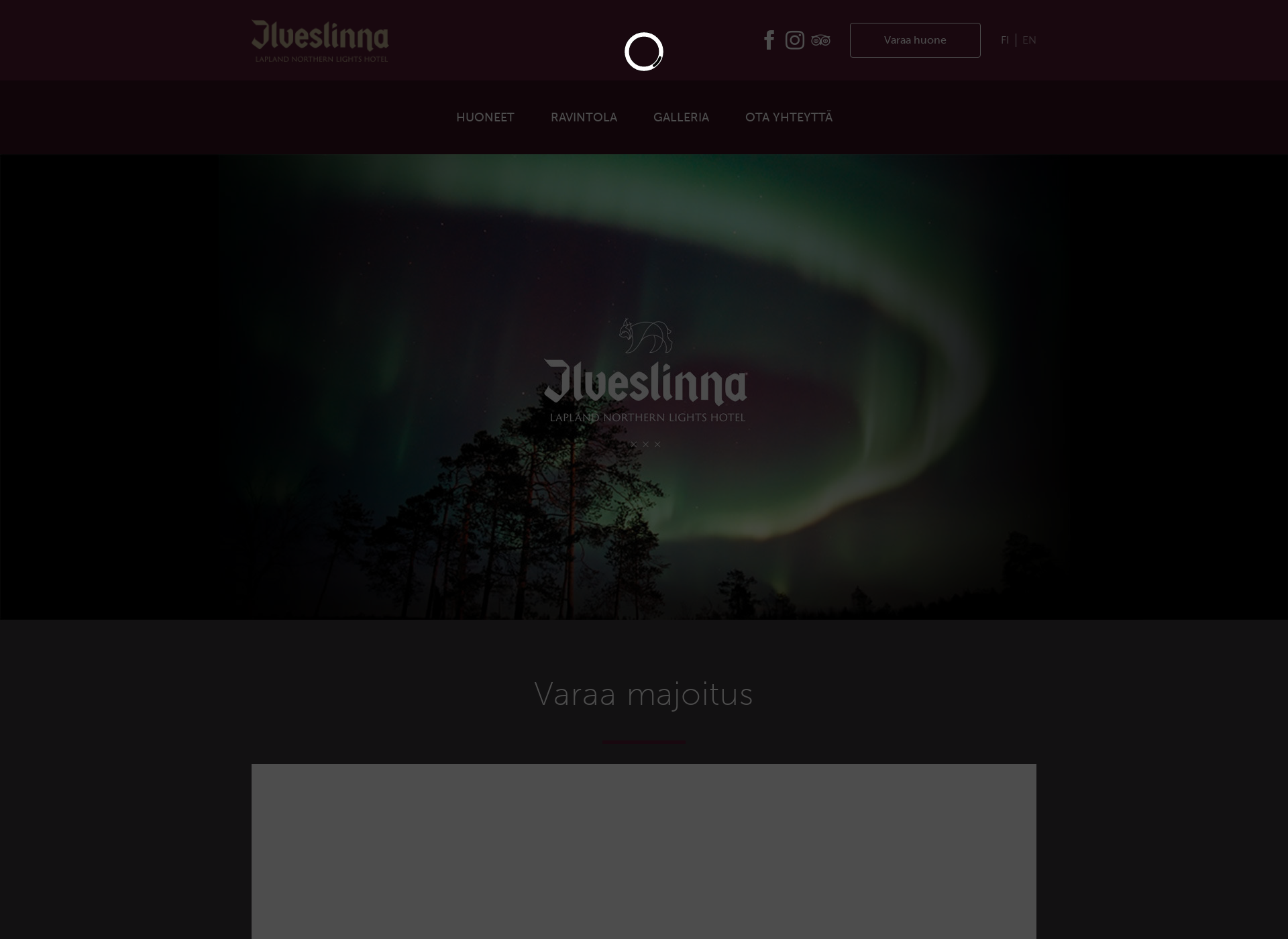 Skärmdump för hotelliilveslinna.fi