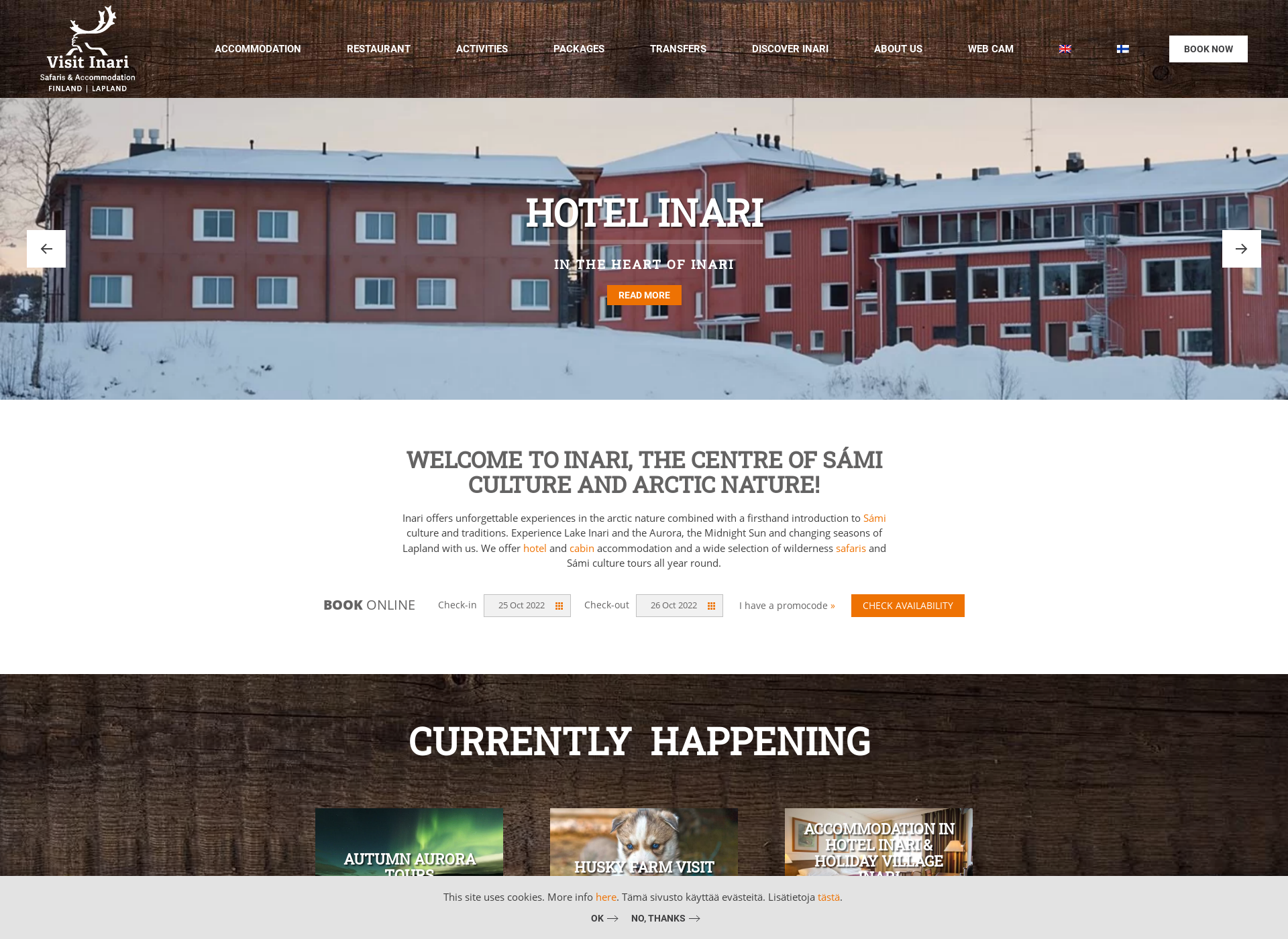 Screenshot for hotelliinari.fi