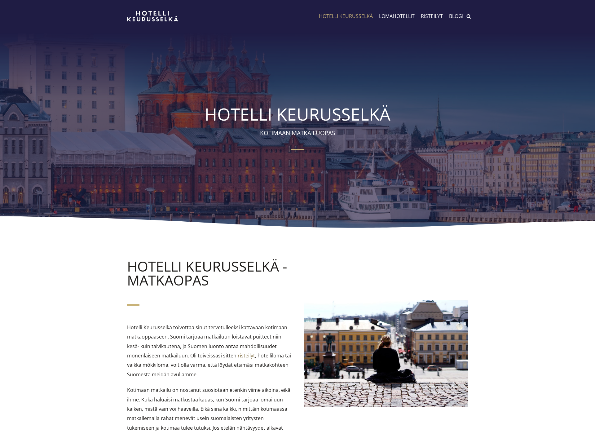 Skärmdump för hotellikeurusselka.fi
