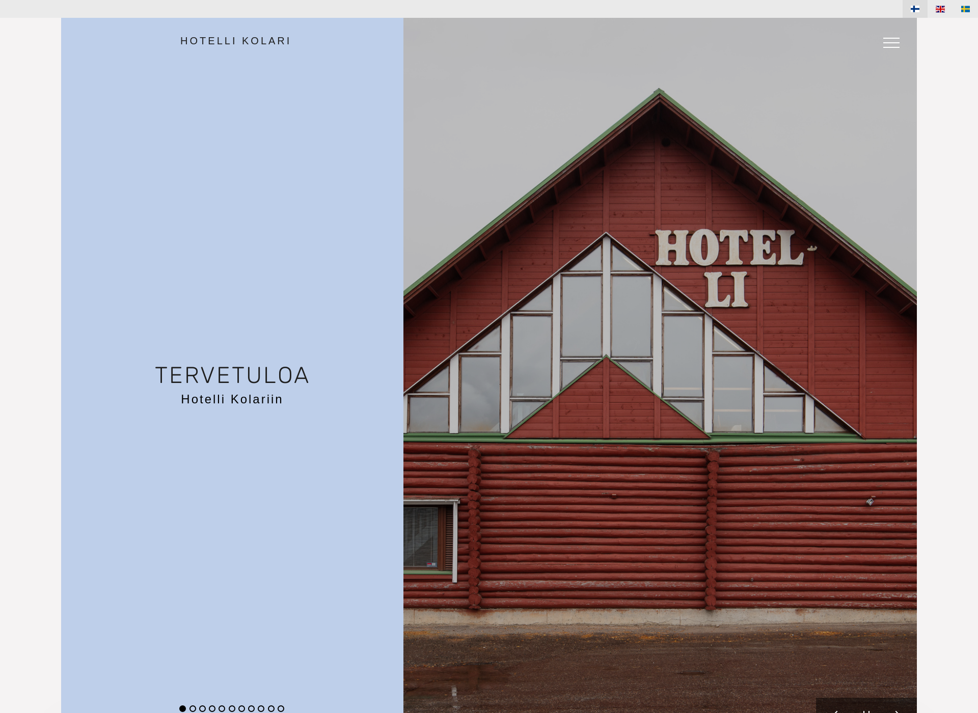 Skärmdump för hotellikolari.fi