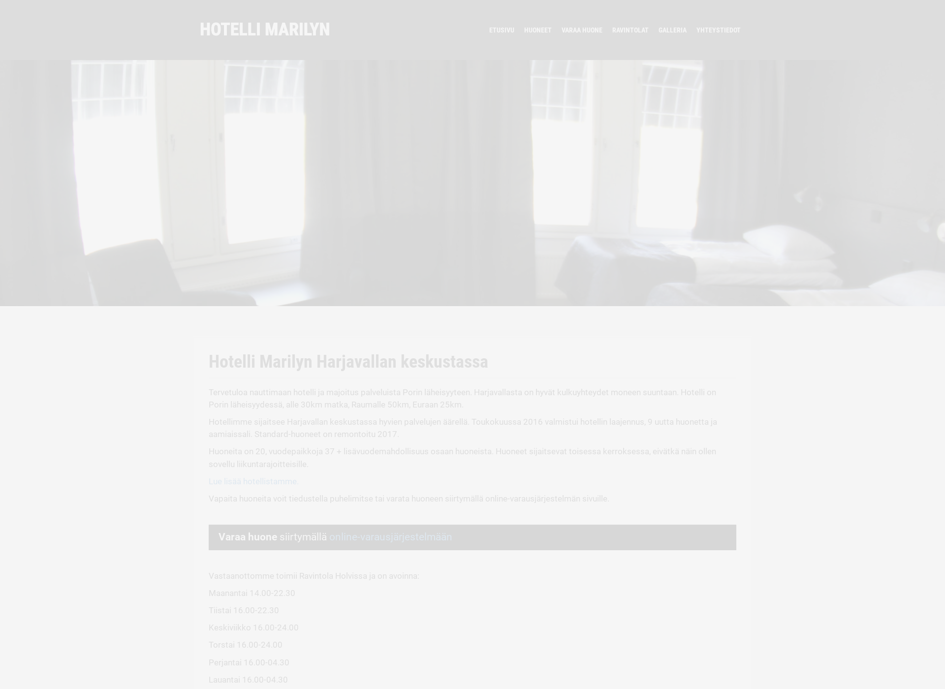 Screenshot for hotellimarilyn.fi