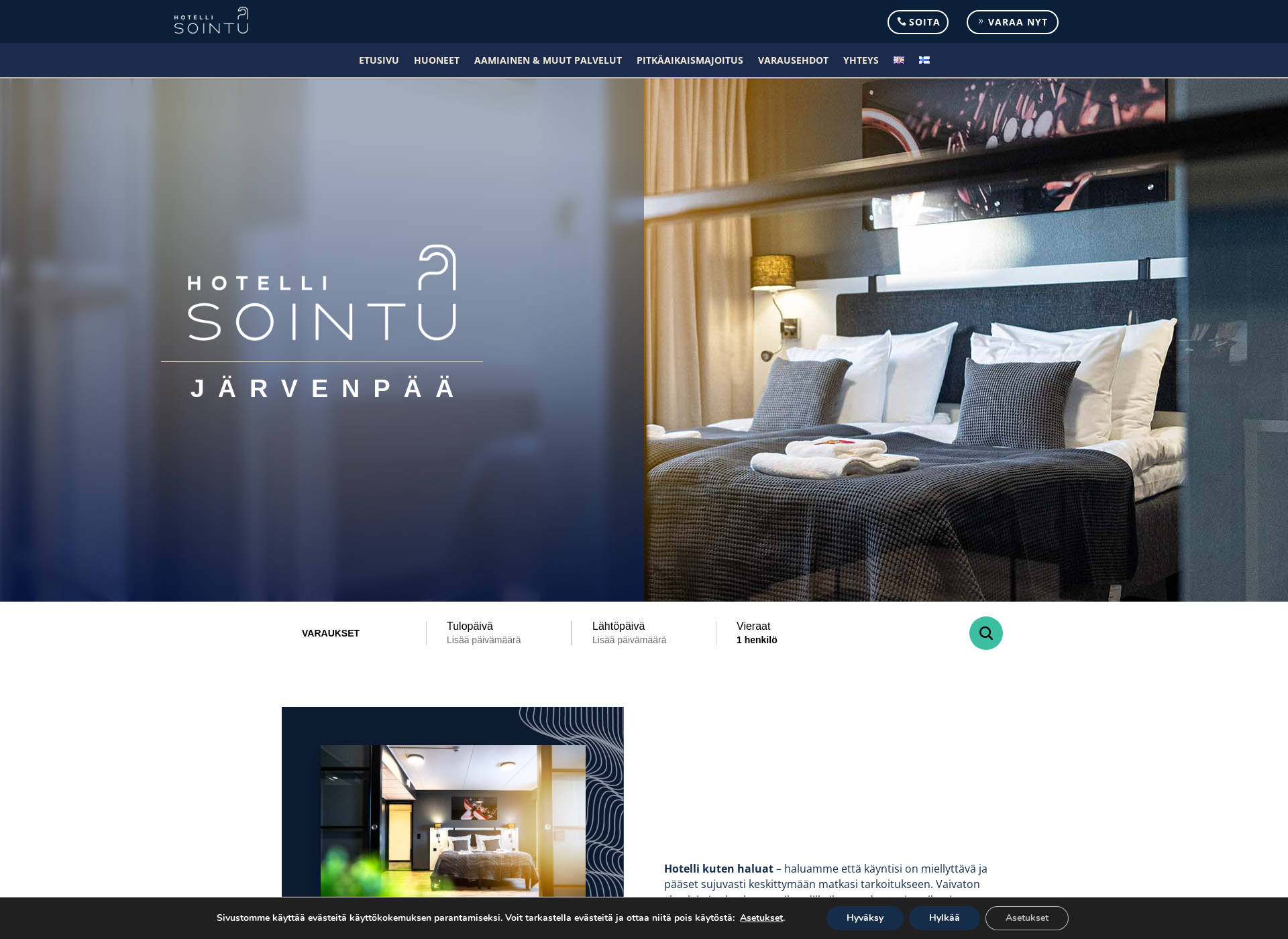 Screenshot for hotellisointu.fi