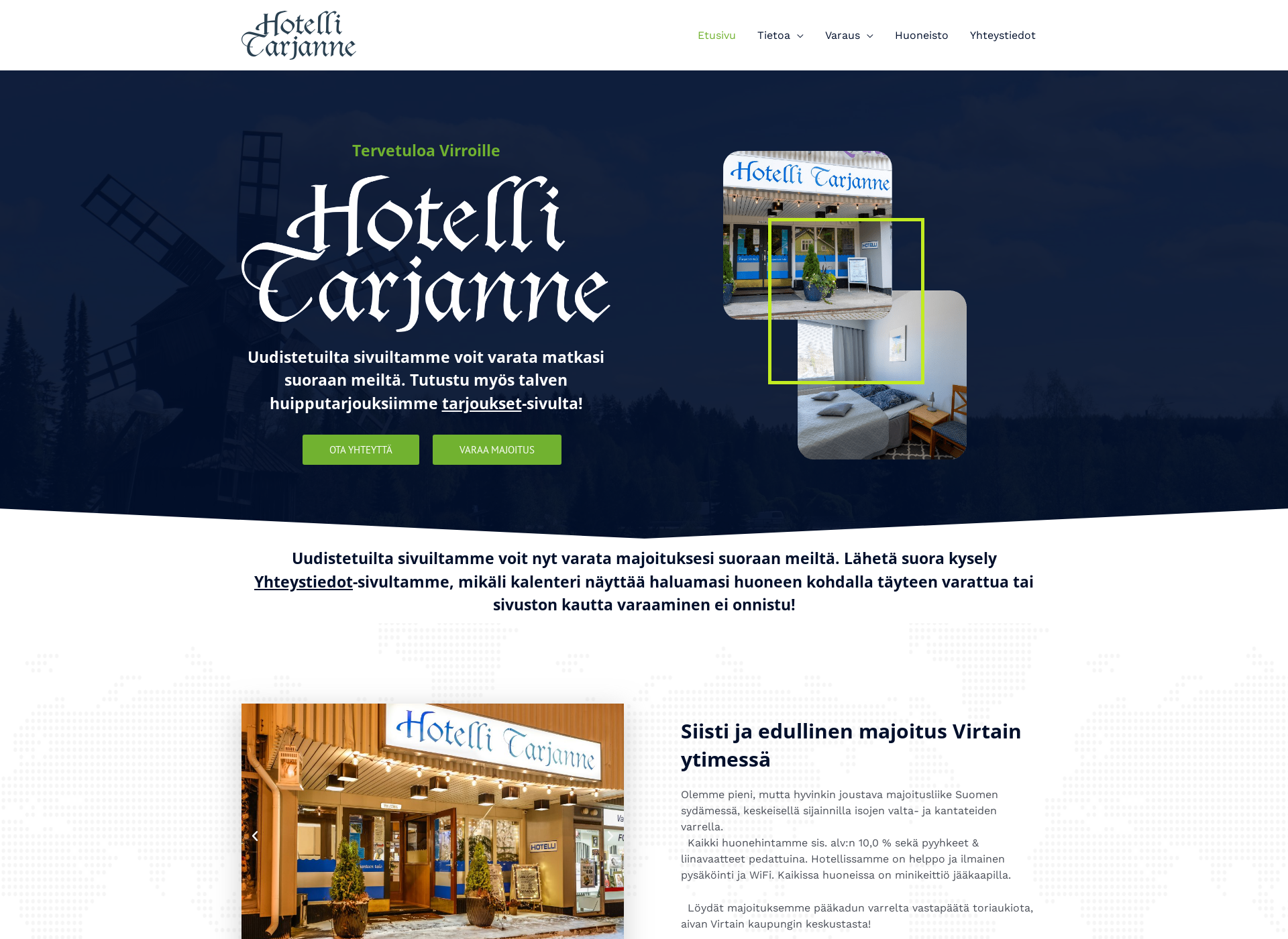 Screenshot for hotellitarjanne.fi