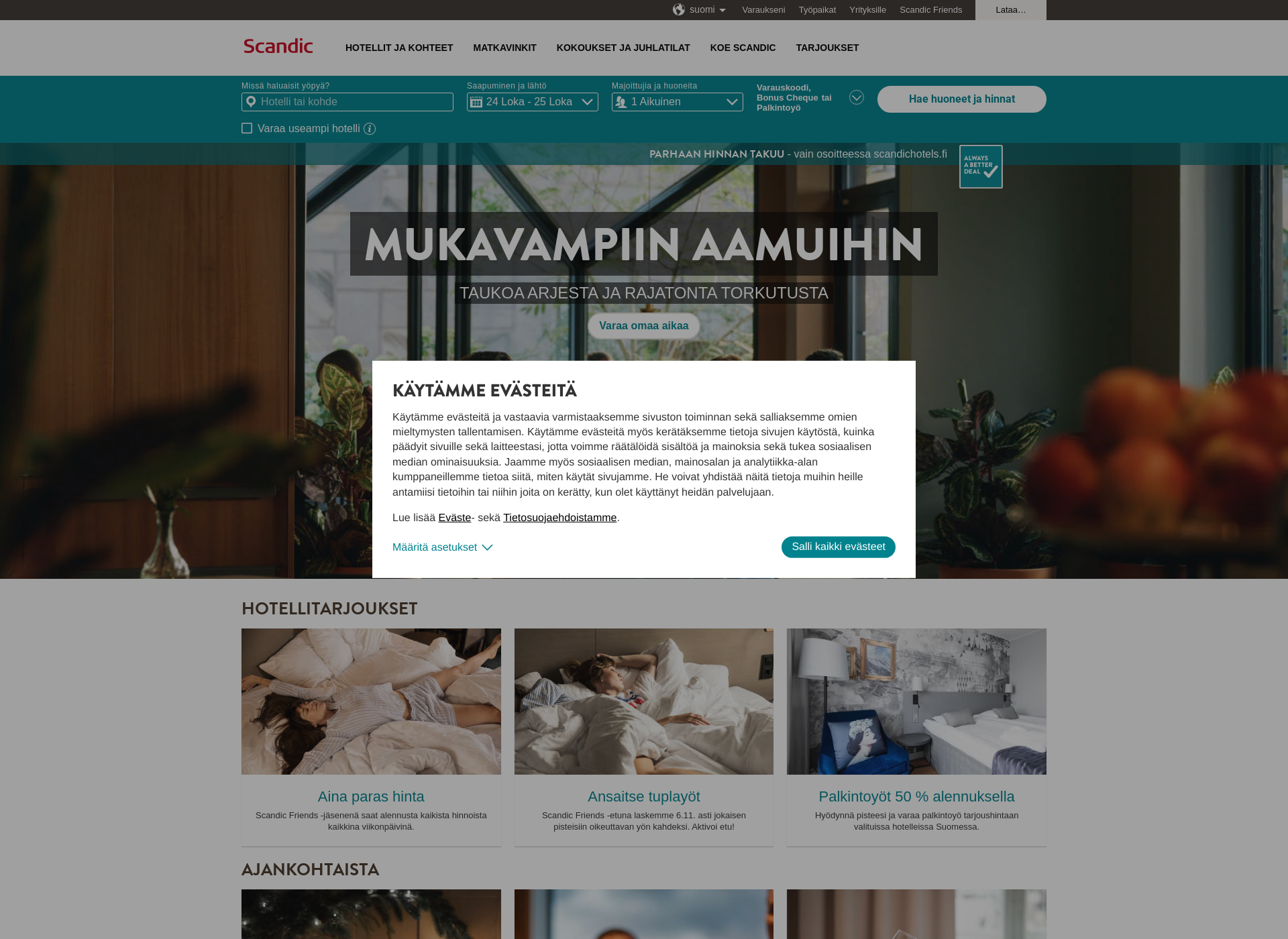 Screenshot for hotellscandic.fi