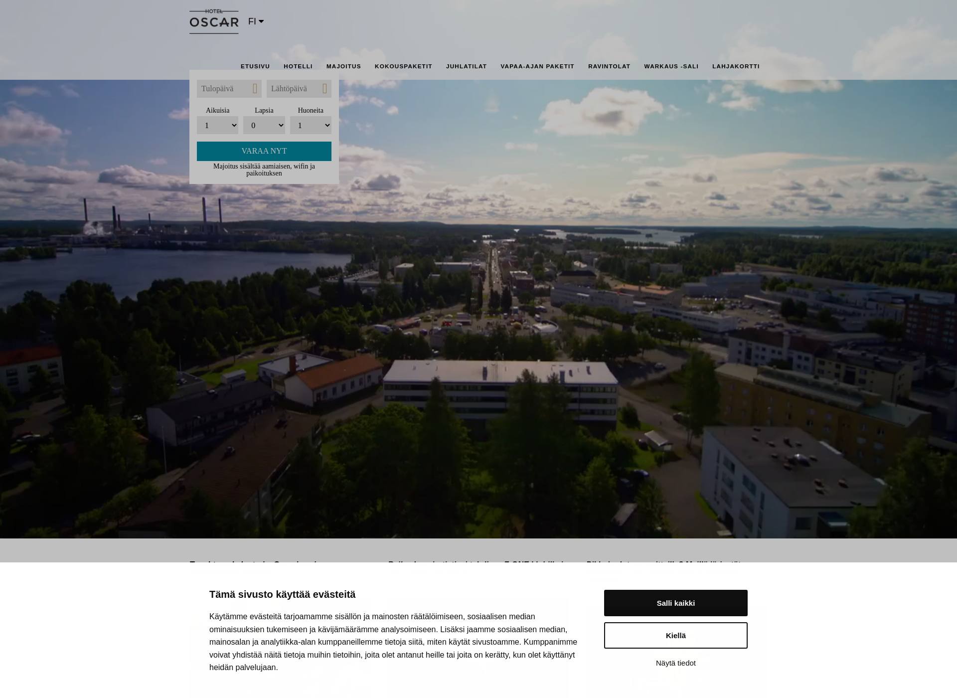 Skärmdump för hoteloscar.fi