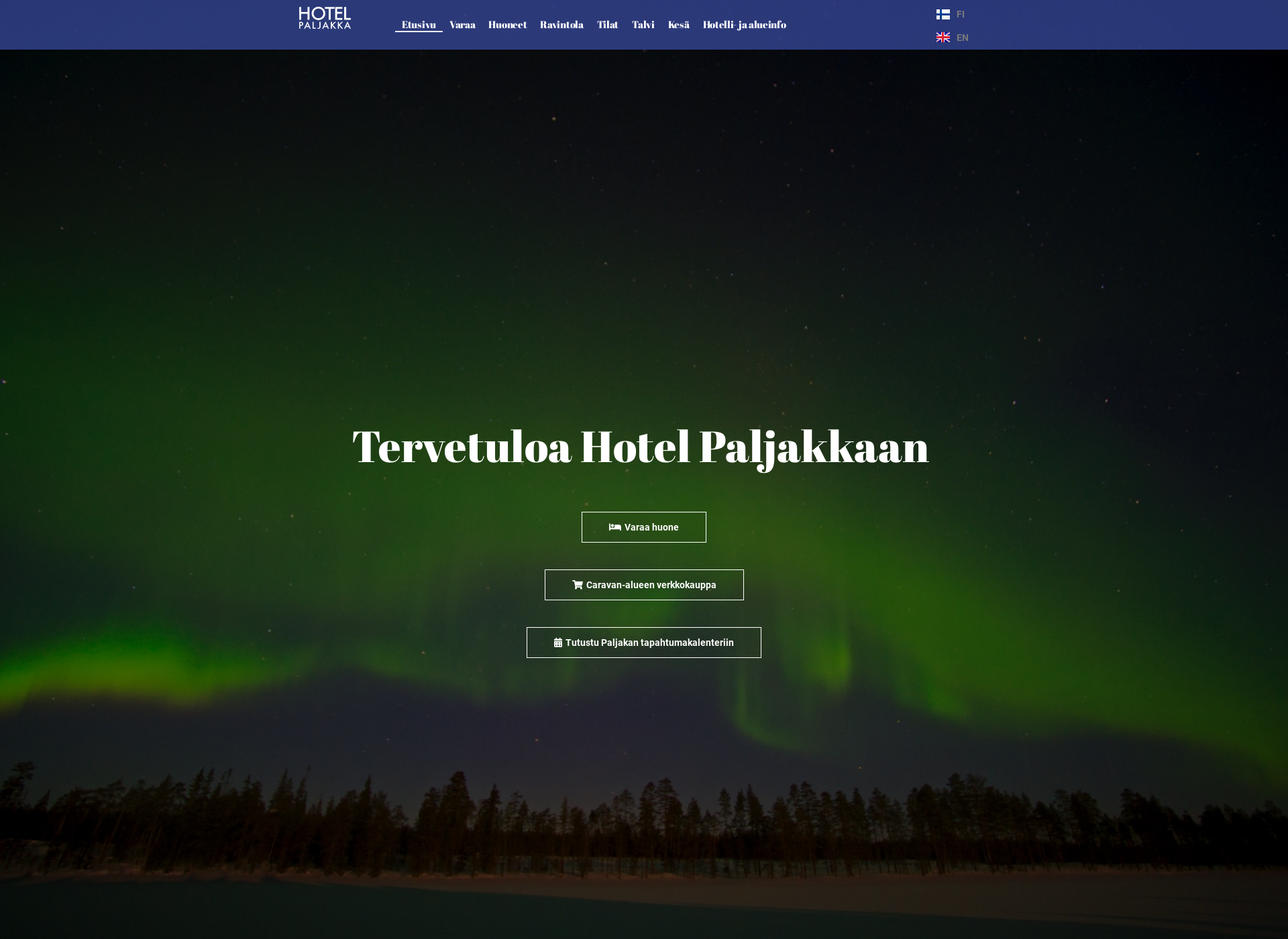 Skärmdump för hotelpaljakka.fi