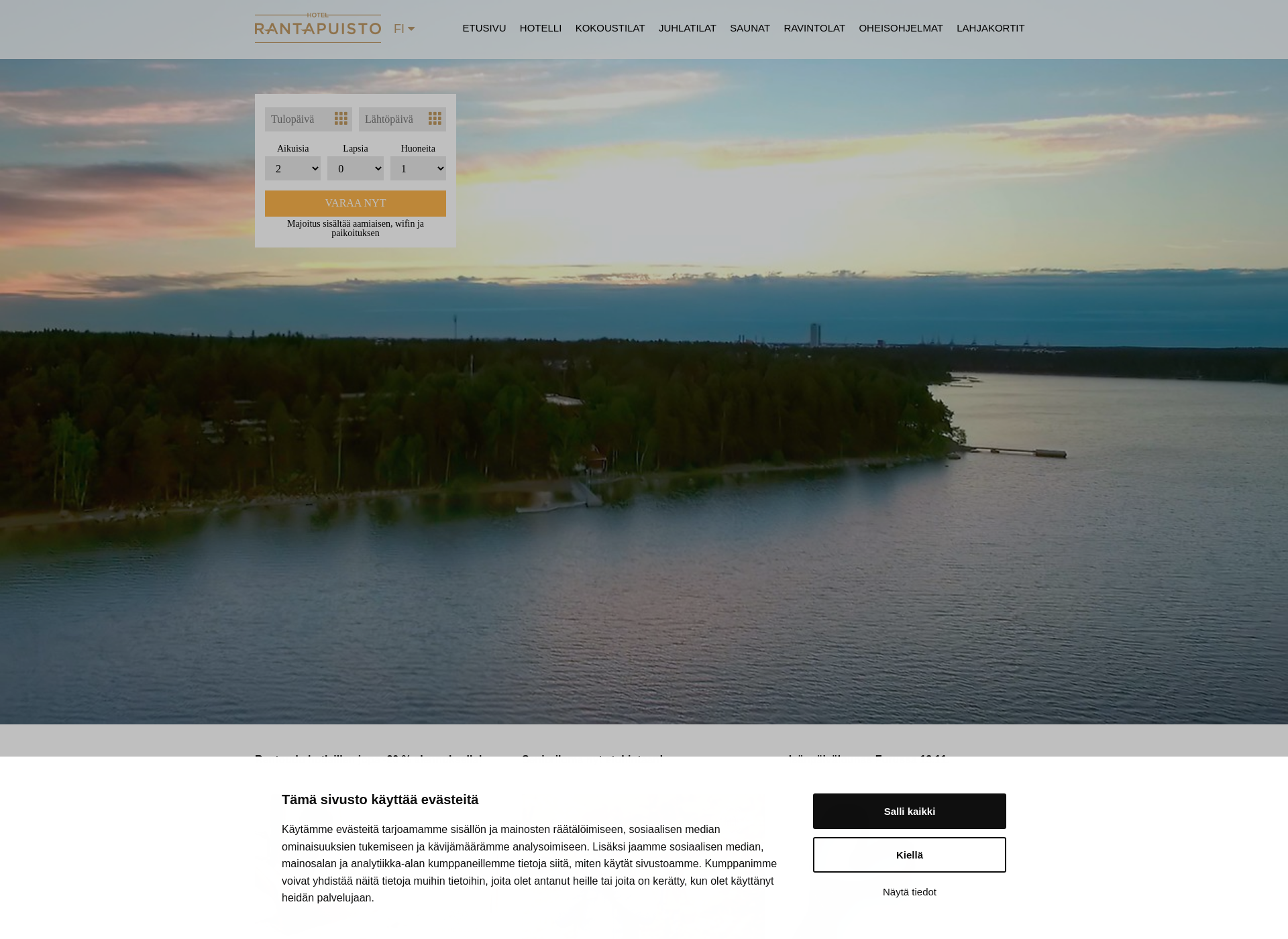 Screenshot for hotelrantapuisto.fi