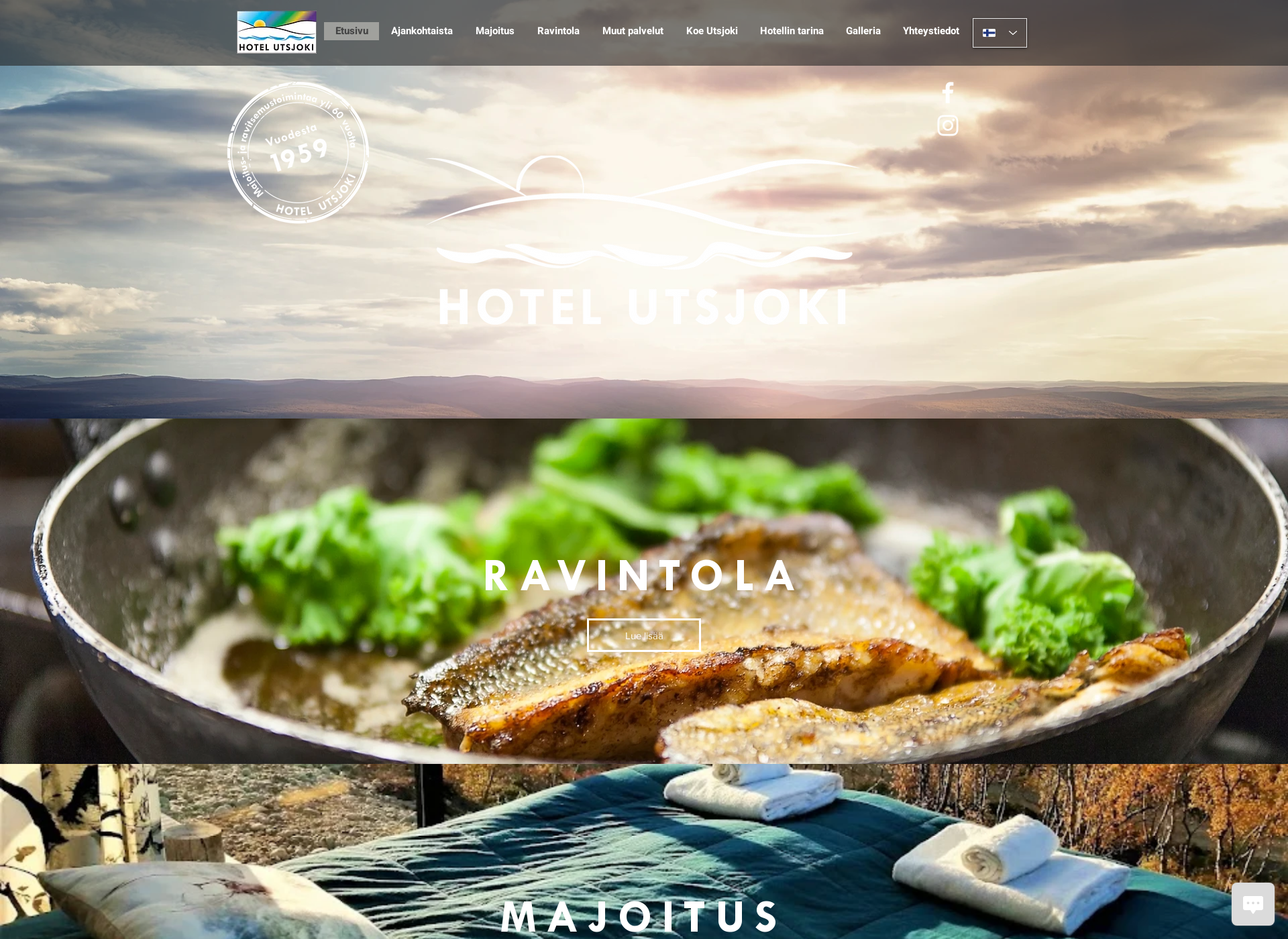 Screenshot for hotelutsjoki.fi