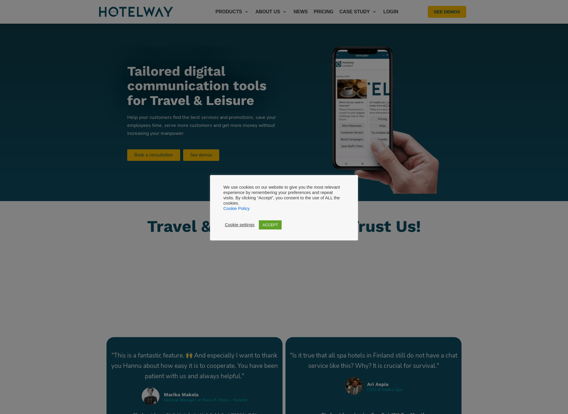 Screenshot for hotelway.ai