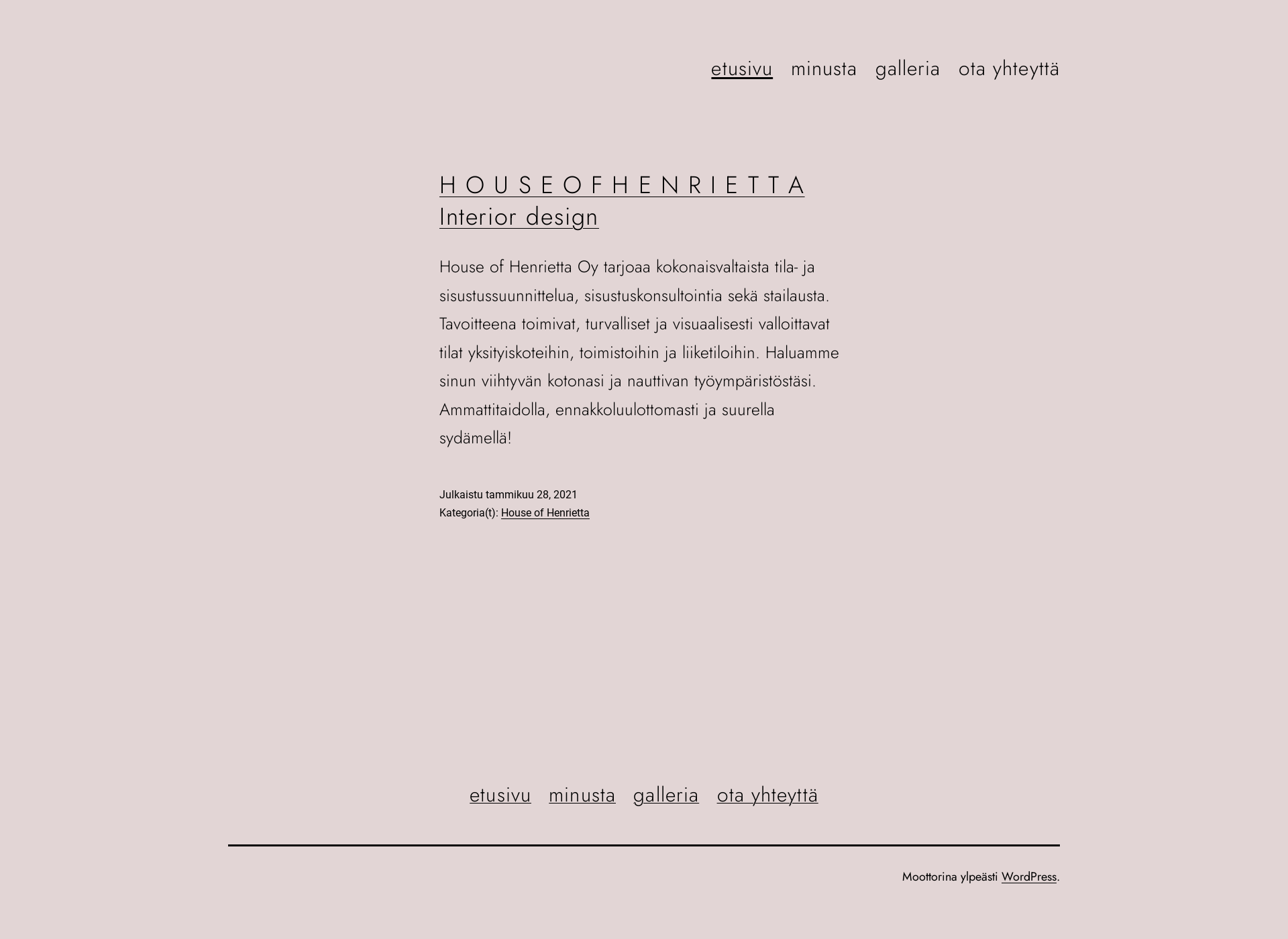 Screenshot for houseofhenrietta.fi